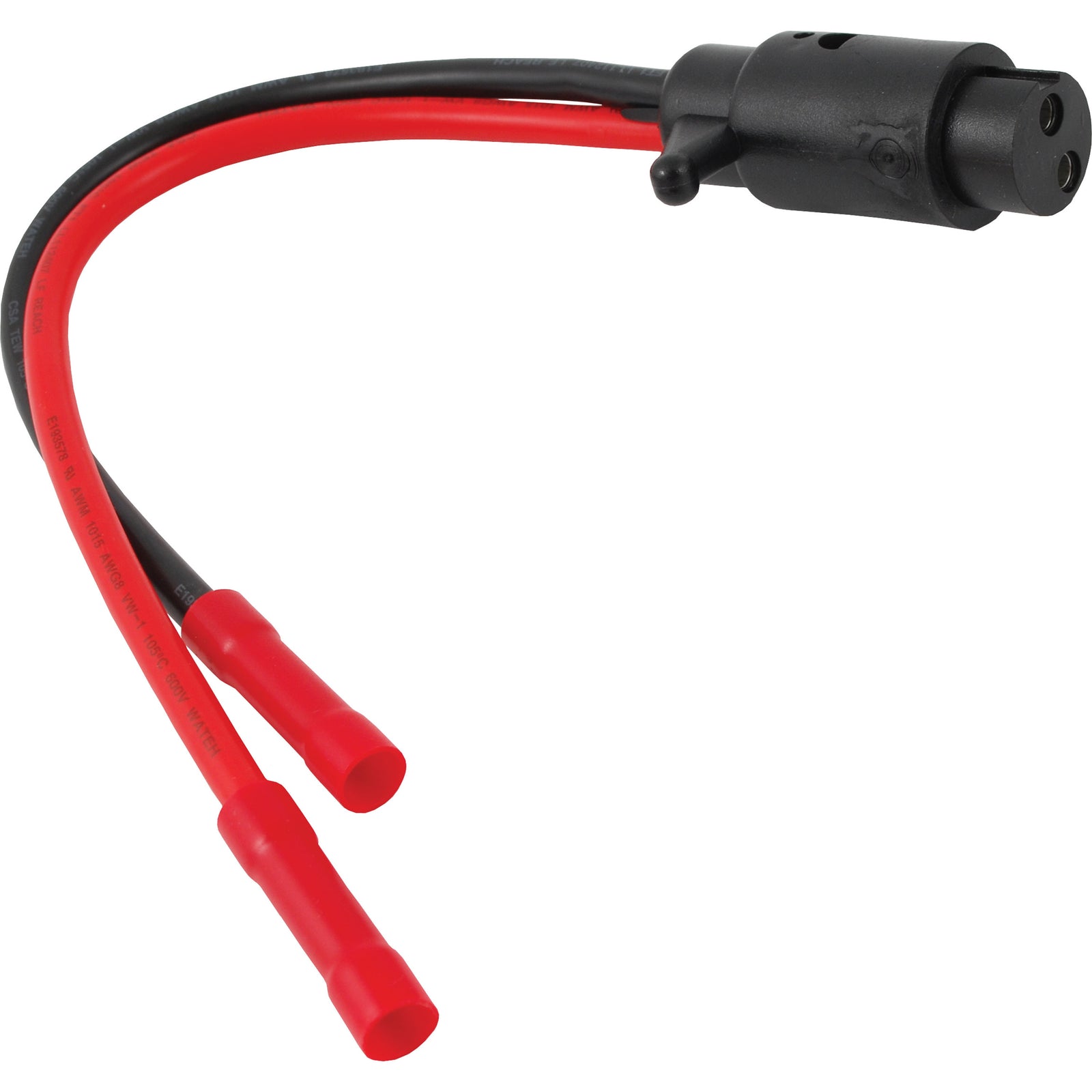 Attwood 14365-6 Heavy-Duty 12V Trolling Motor Connector Plug - 2-Wire, 8 AWG, Male