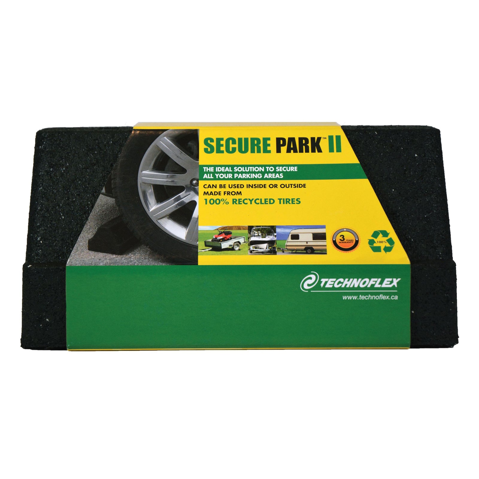 Technoflex PC10 SECURE PARK II Parking Curb - 9.5 in. L x 6 in. W x 5 in. H
