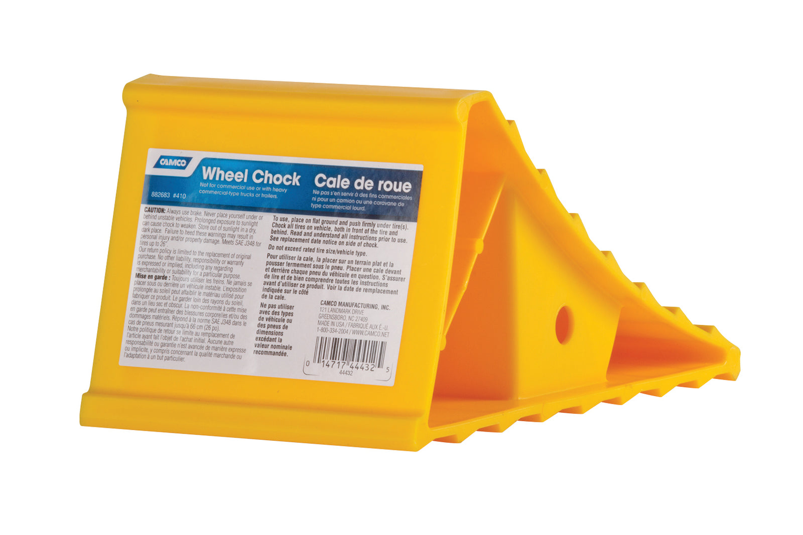 Camco 44432 Wheel Chock - Yellow