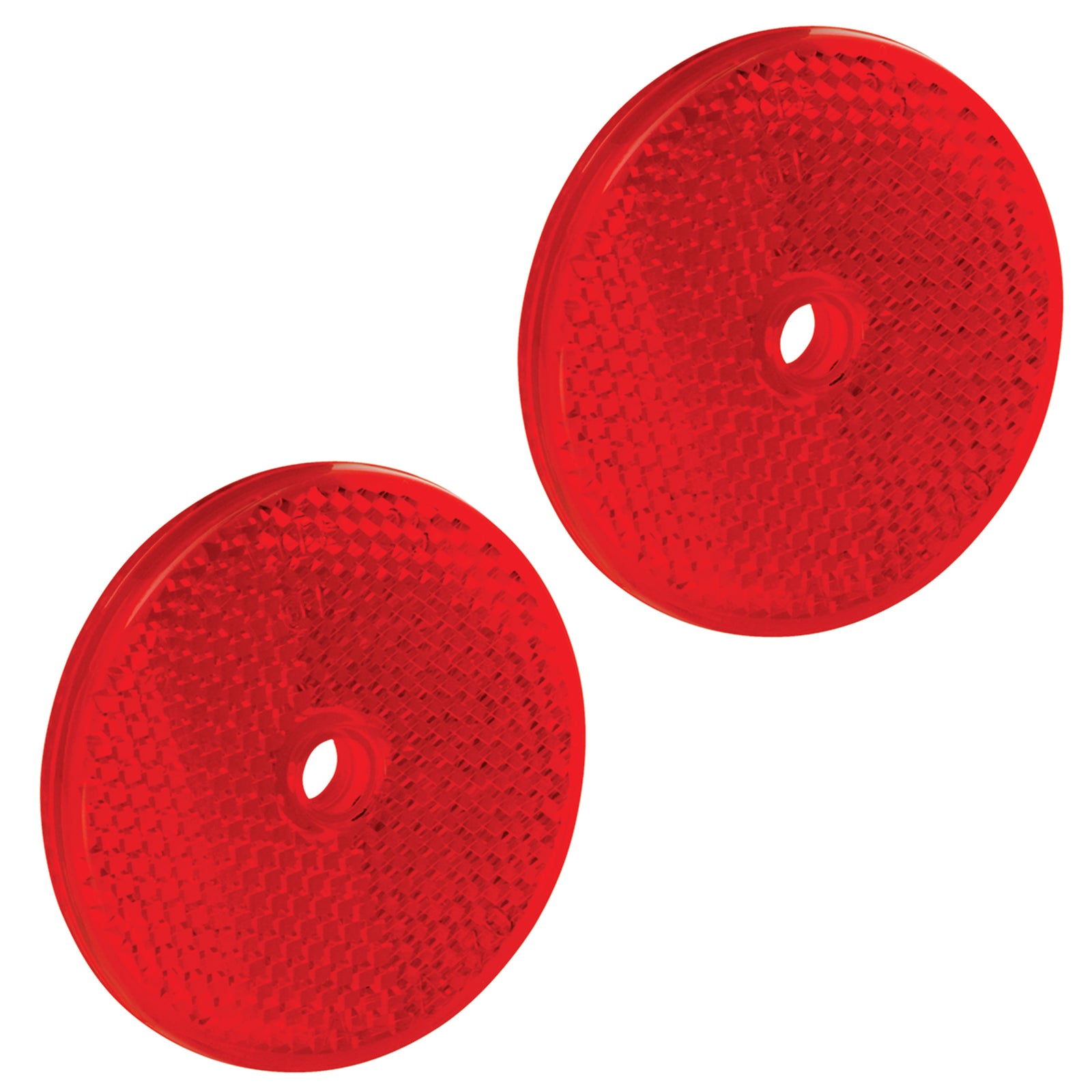 Bargman 74-71-170 Round Center-Mount Reflectors - Red, 2-3/16"