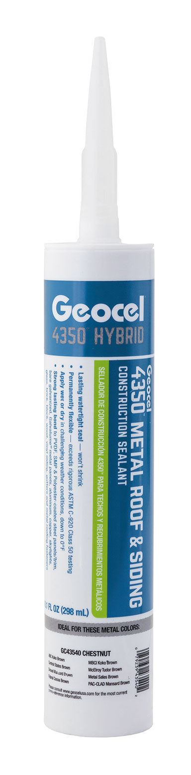 Geocel GC58801 4350 Metal Roof and Siding Construction Sealant - 10 oz., White