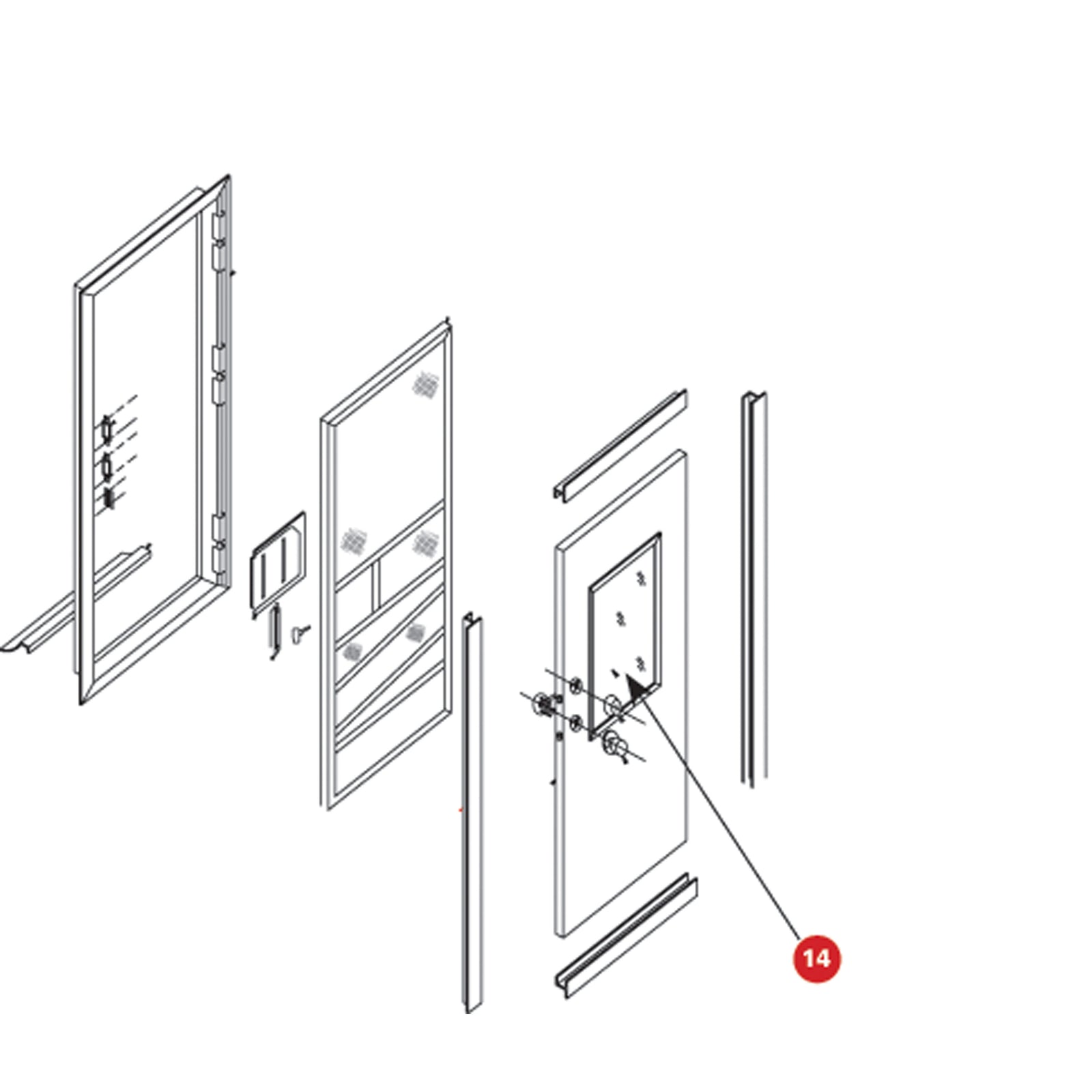 Dexter Axle 5083-44 Radius Safety Glass - No Frame