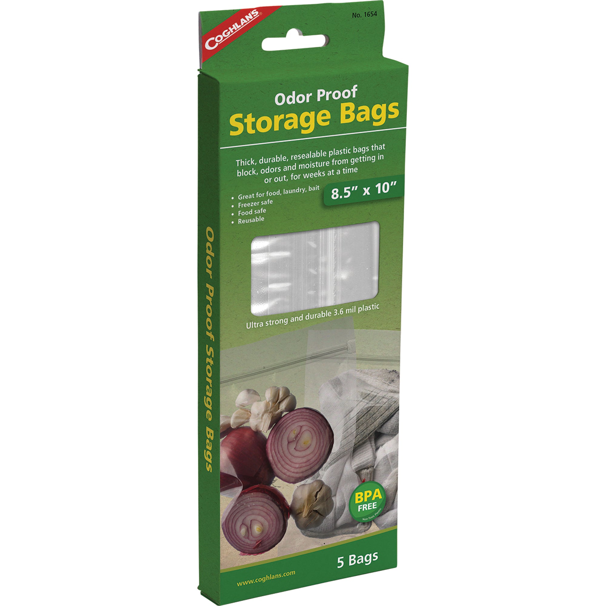 Coghlan's 1654 Odor Proof Storage Bags - 7.4" x 7.4", 5 Pack