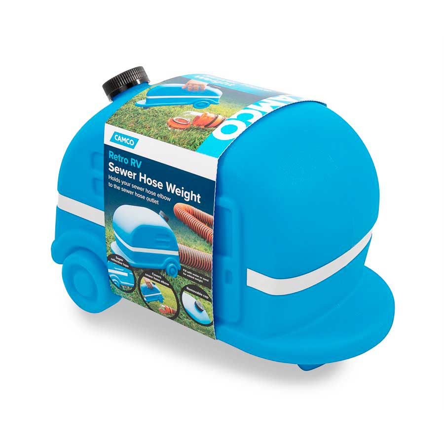 Camco 43101 Retro RV 4-in-1 Sewer Connection Weight - Blue