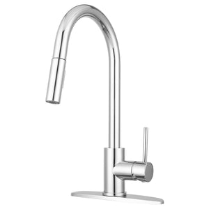 Dura Faucet DF-NMK530-SN Streamline RV Pull-Down Kitchen Faucet - Satin Nickel