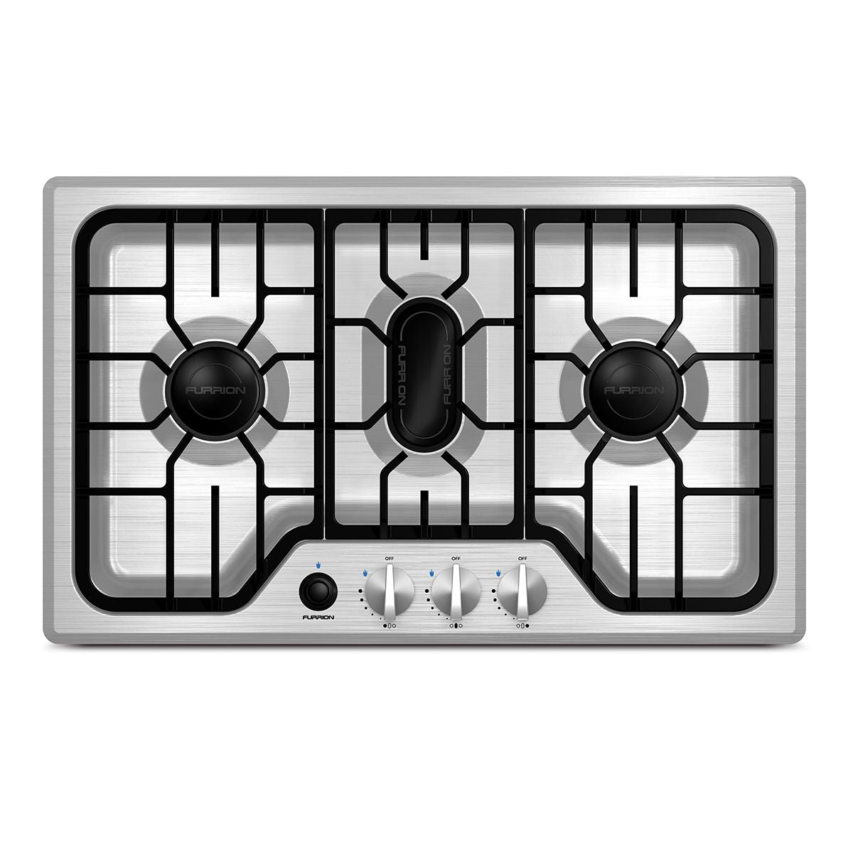 Lippert 2021123918 Furrion Chef Collection 3-Burner Gas Cooktop - Stainless Steel