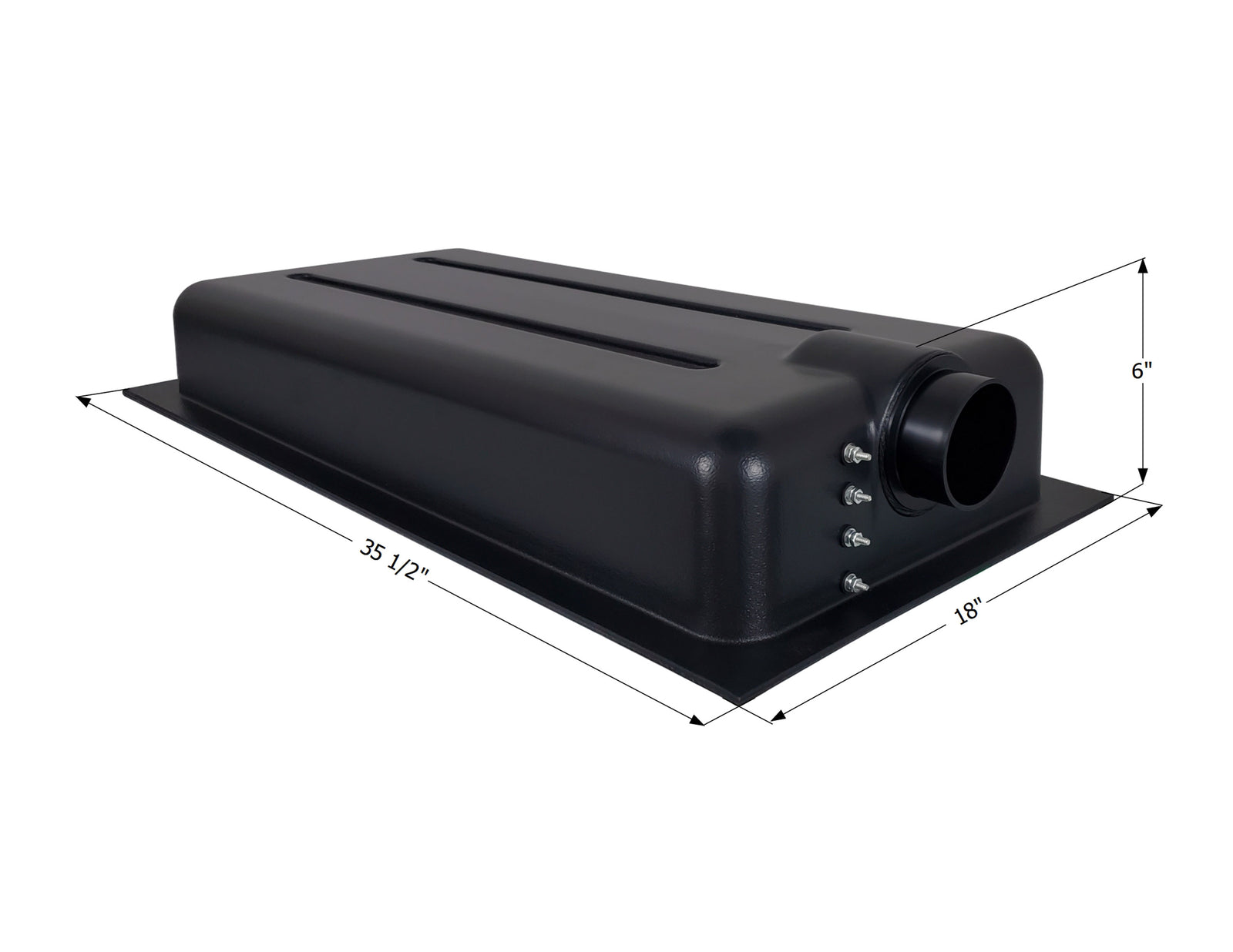 Icon 14783 Holding Tank with Center End Drain HT105-ED - 35.5" x 18" x 6", 9 Gallon