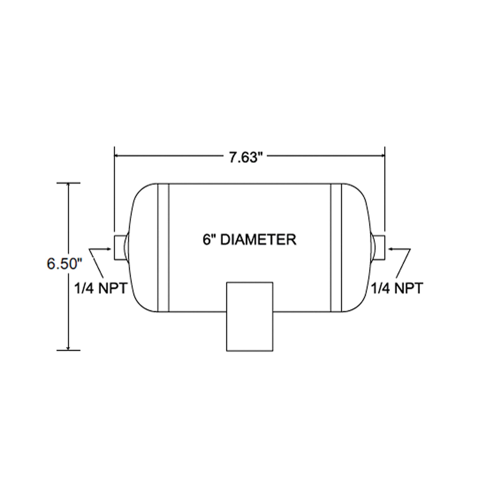 Firestone 9124 Air Tank - 1/2 Gallon