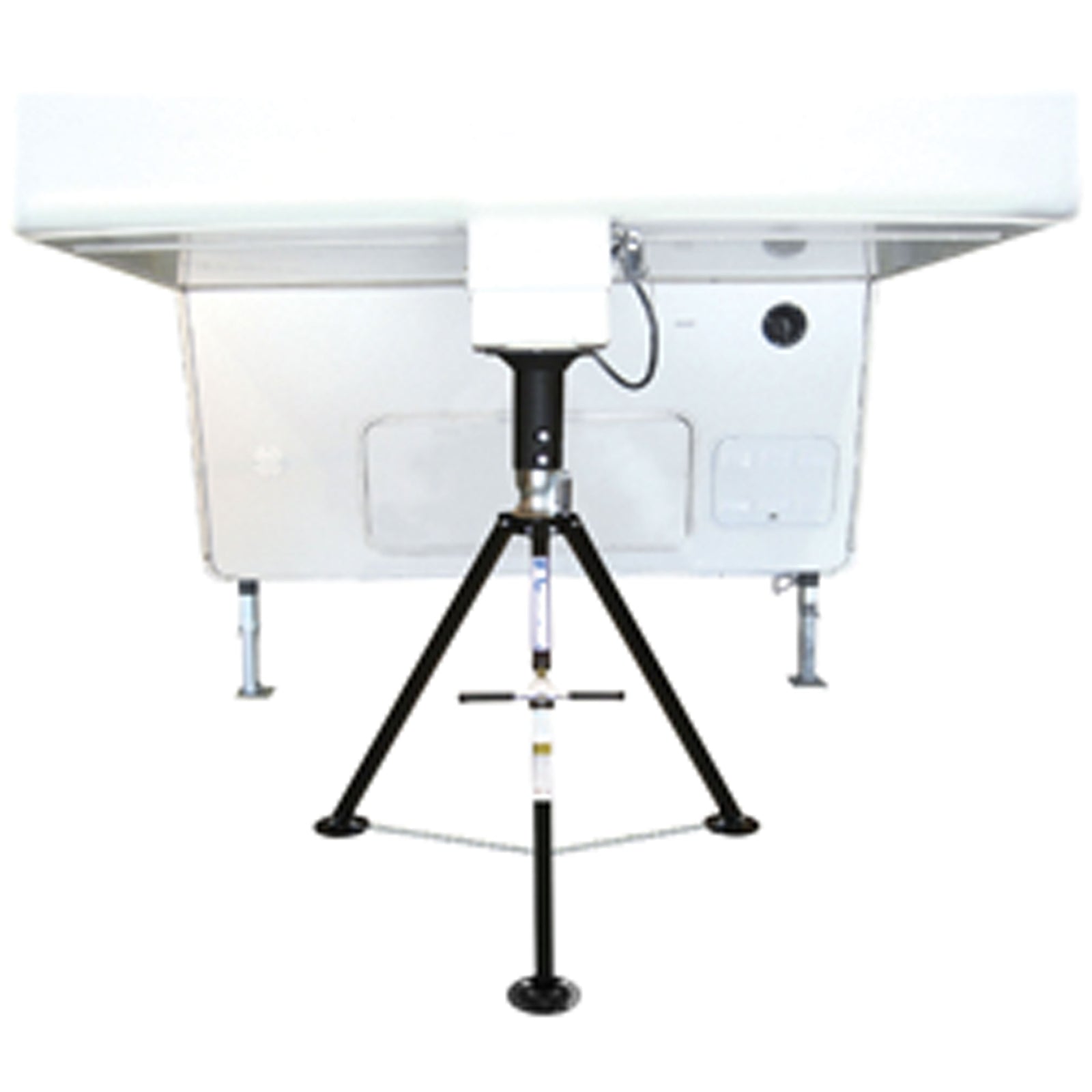 BAL 25037 Classic Series King Pin Gooseneck Tripod Stabilizing Jack with Extension Leg – Heavy-Duty RV Stabilizer for Gooseneck Trailers – Height Range 39" to 41"