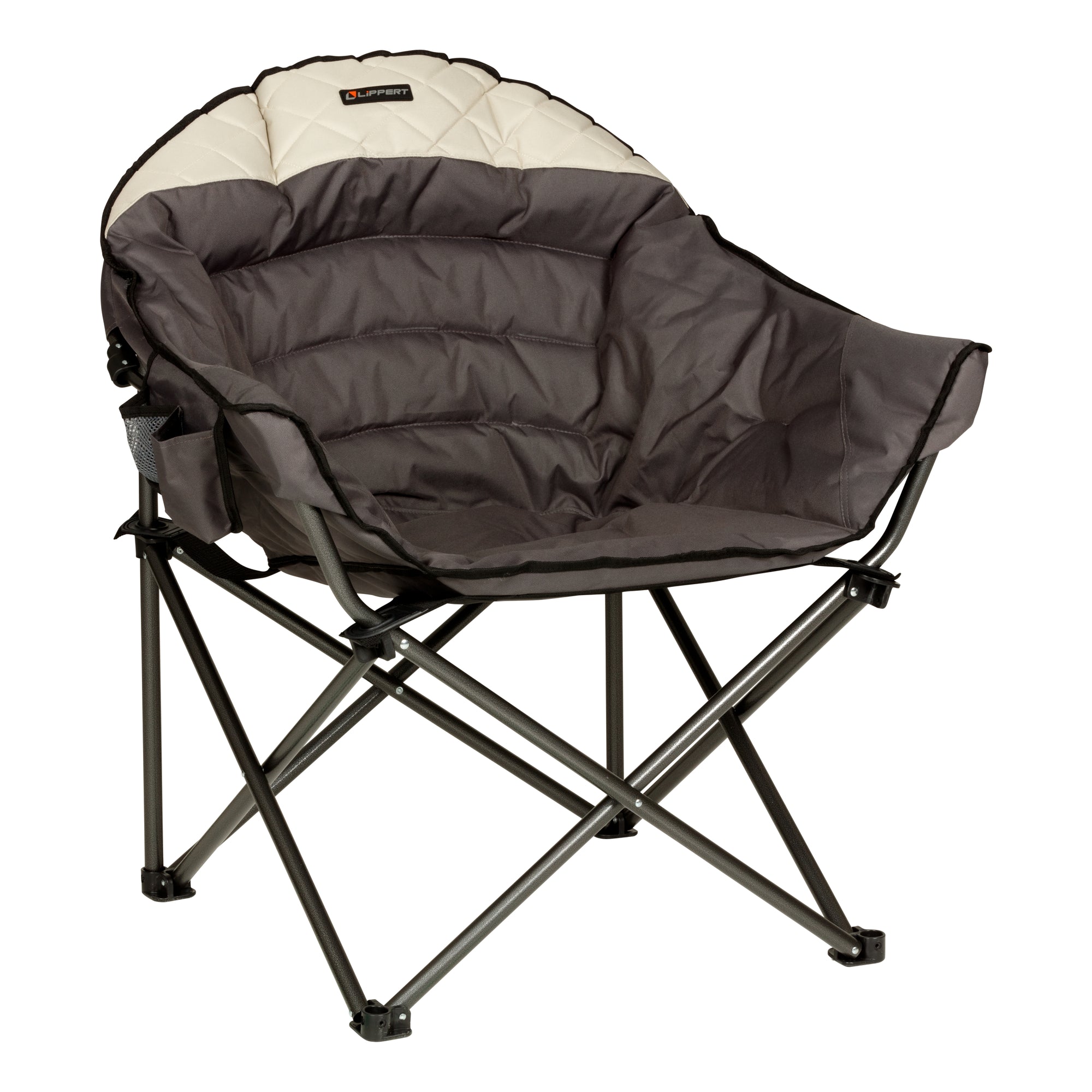 Lippert 2022114817 Big Bear Duotone Camping Chair - Dark Gray with Sand Accent