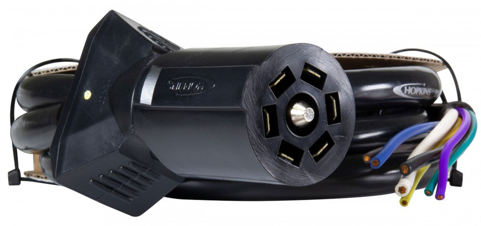 Hopkins 20285 LED Test 7-Blade Molded Connector with Cable, SAE Wiring - 6'