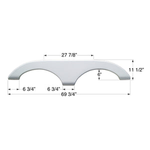 Icon 01465 Tandem Axle Fender Skirt FS710 for Keystone - Taupe
