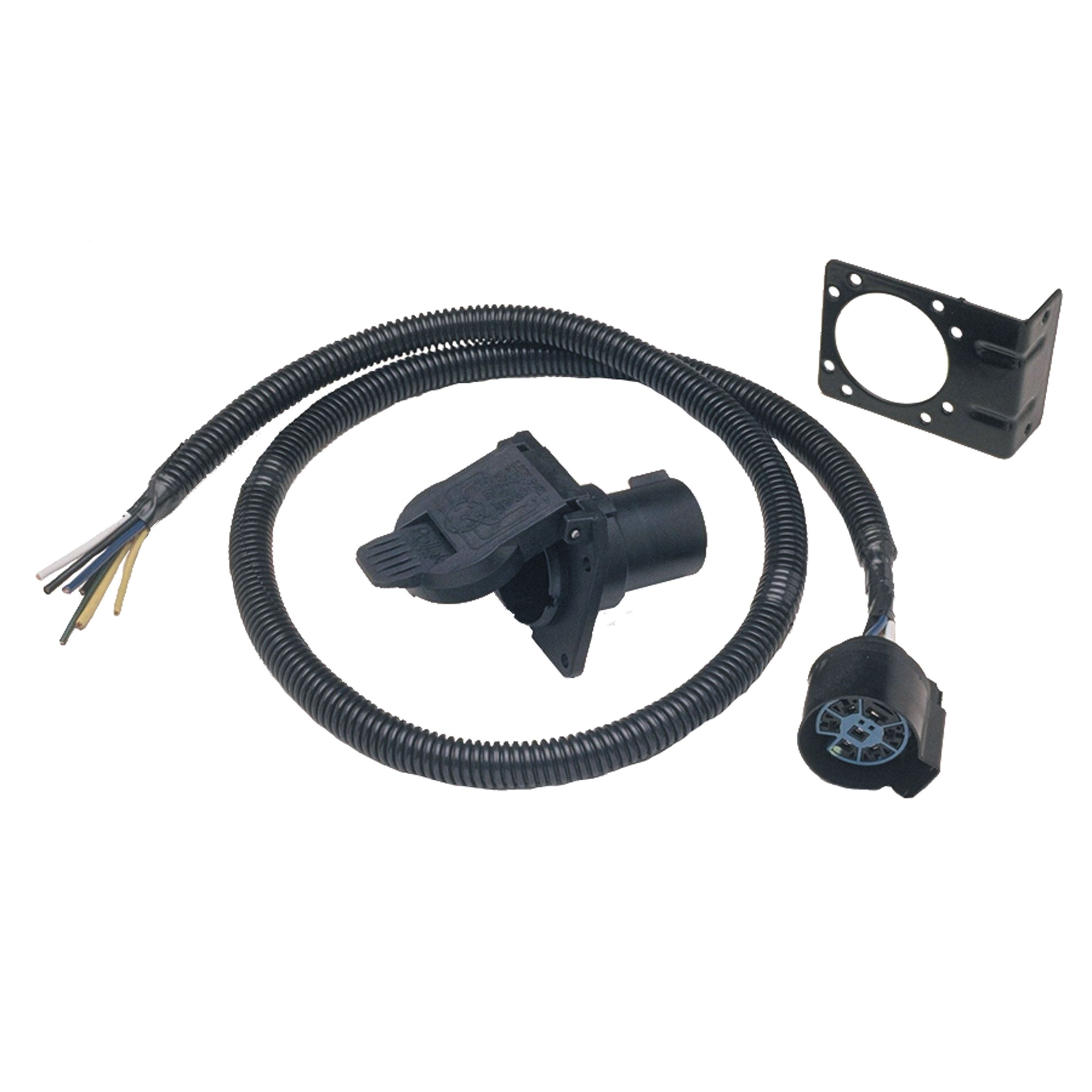 Pollak 11-898P 7-Way Socket/Cable/Bracket Kit - 4'