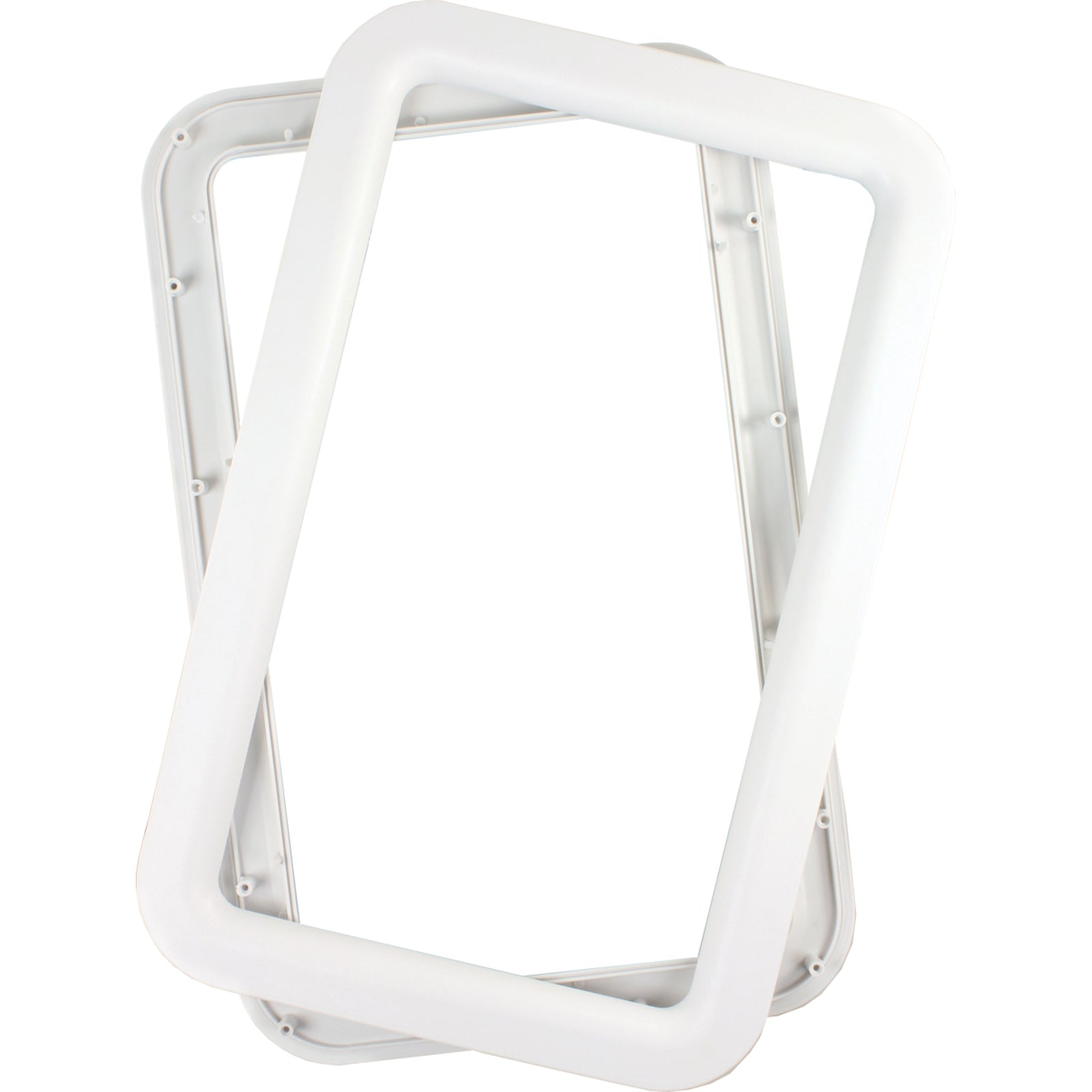 JR Products 11011 Deluxe RV Entry Door Window Frame Set - White