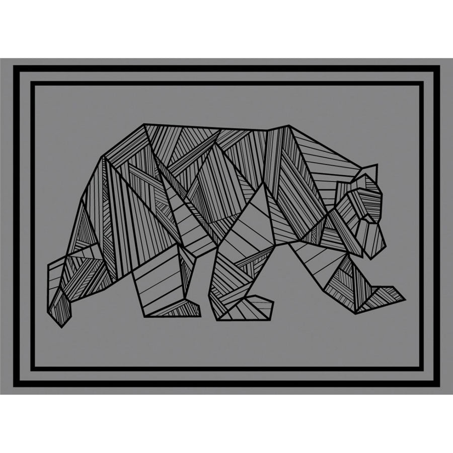 KUMA KM-RVMB-GB-12 Bear Outdoor Mat - 12' x 9', Gray/Black