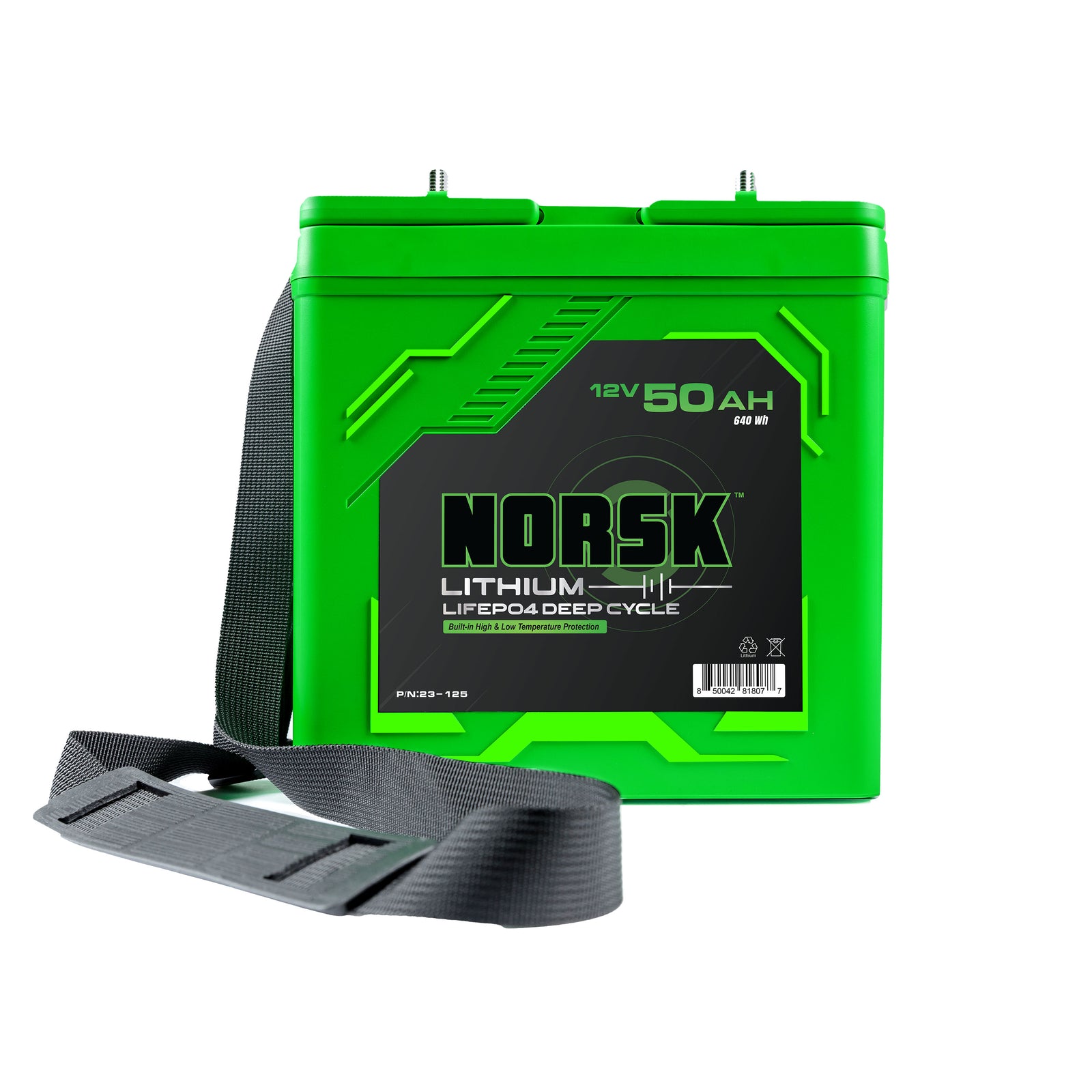 Norsk 23-125 LIFEPO4 Battery - Guardian, 12.8V / 50AH