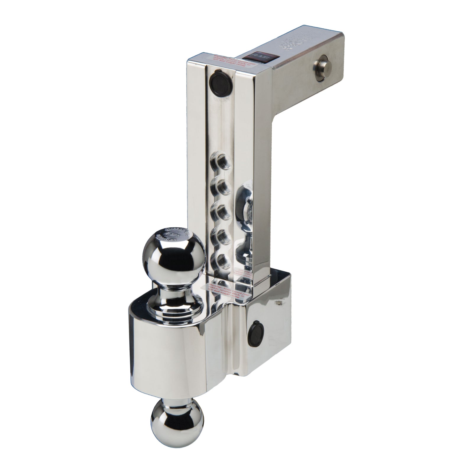 Fastway 44-00-4900 FLASH Adjustable Locking Ball Mount - 2" Receiver, 10" Drop, 2" & 2-5/16" Chrome Ball