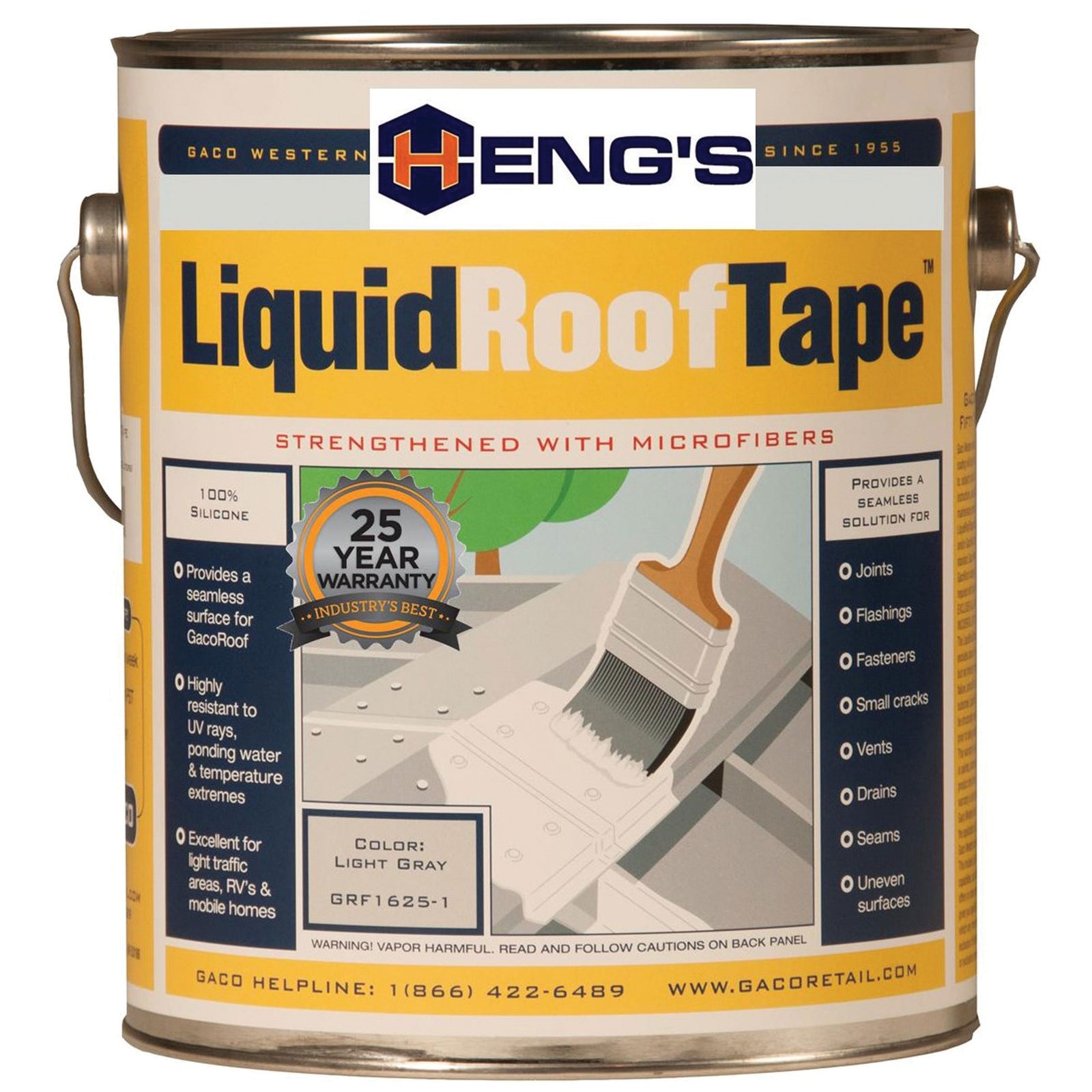 Heng's HGF1625-1 Gaco LiquidRoofTape - 1 Gallon