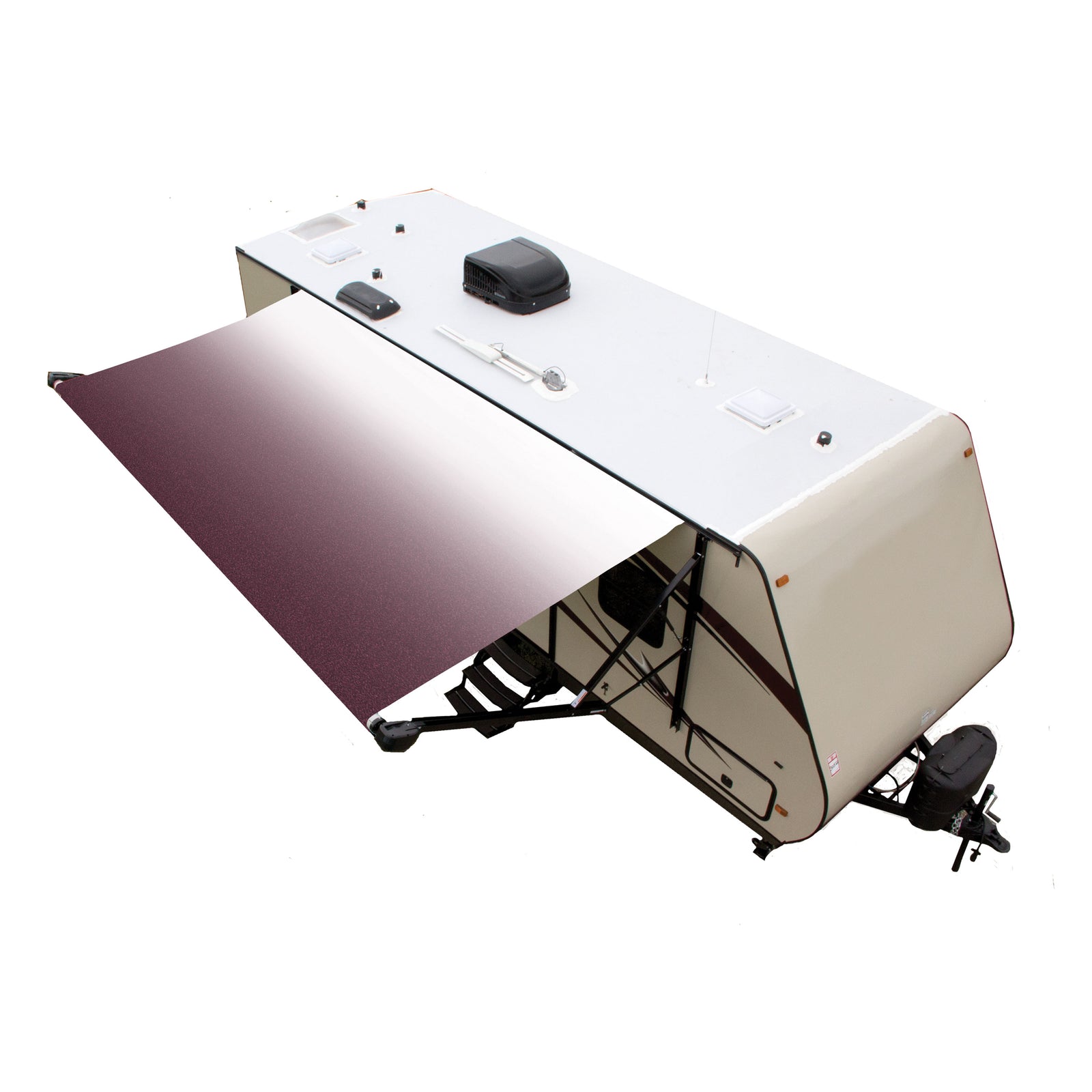 Lippert V000286895 Solera Standard Power/Manual Roller Assembly - 21', Burgundy Fade