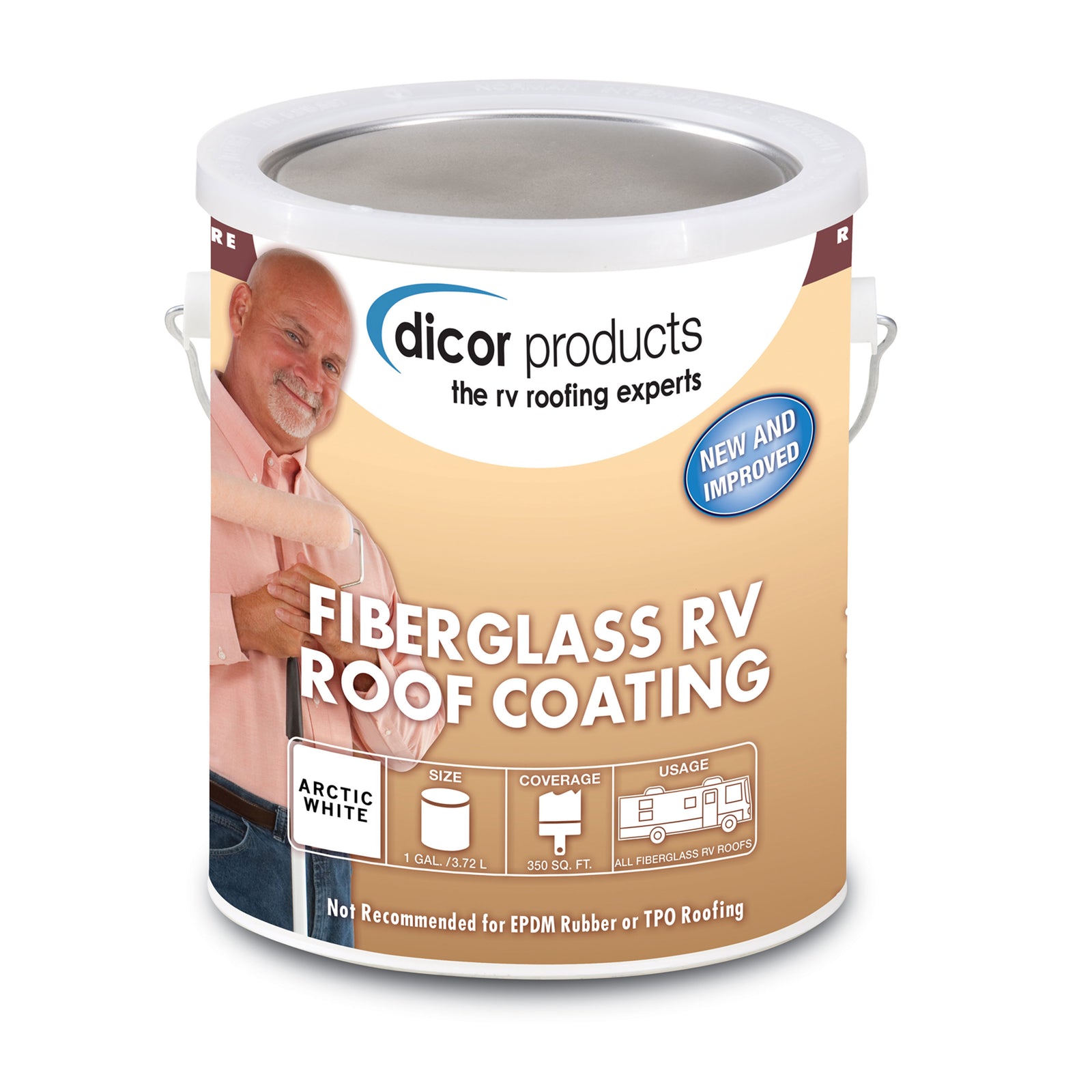 Dicor RP-FRC-1 Fiberglass Rv Roof Coating Wht
