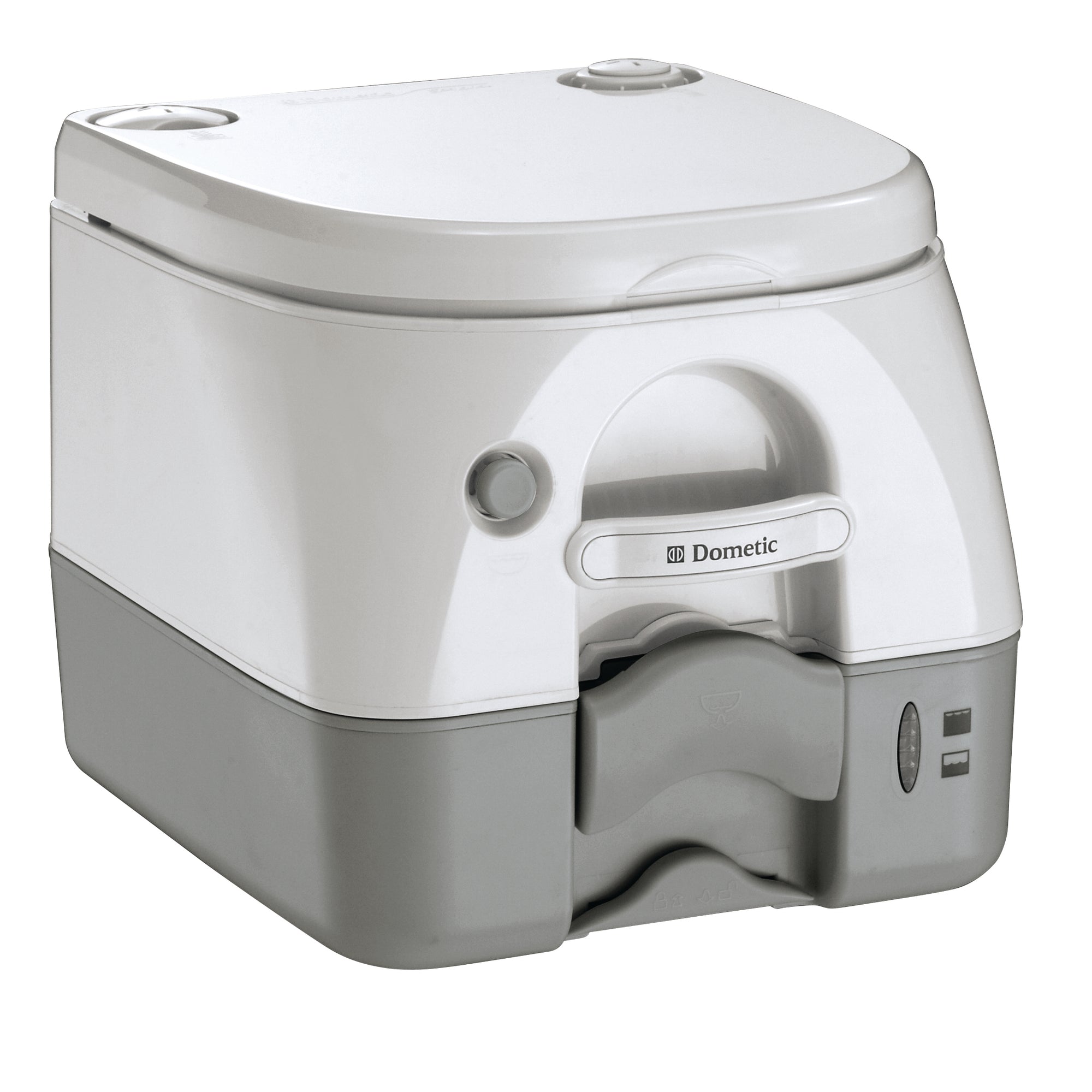 Dometic 301097406 970 Series Portable Toilet - Gray With SS Brackets, 2.6 Gallon