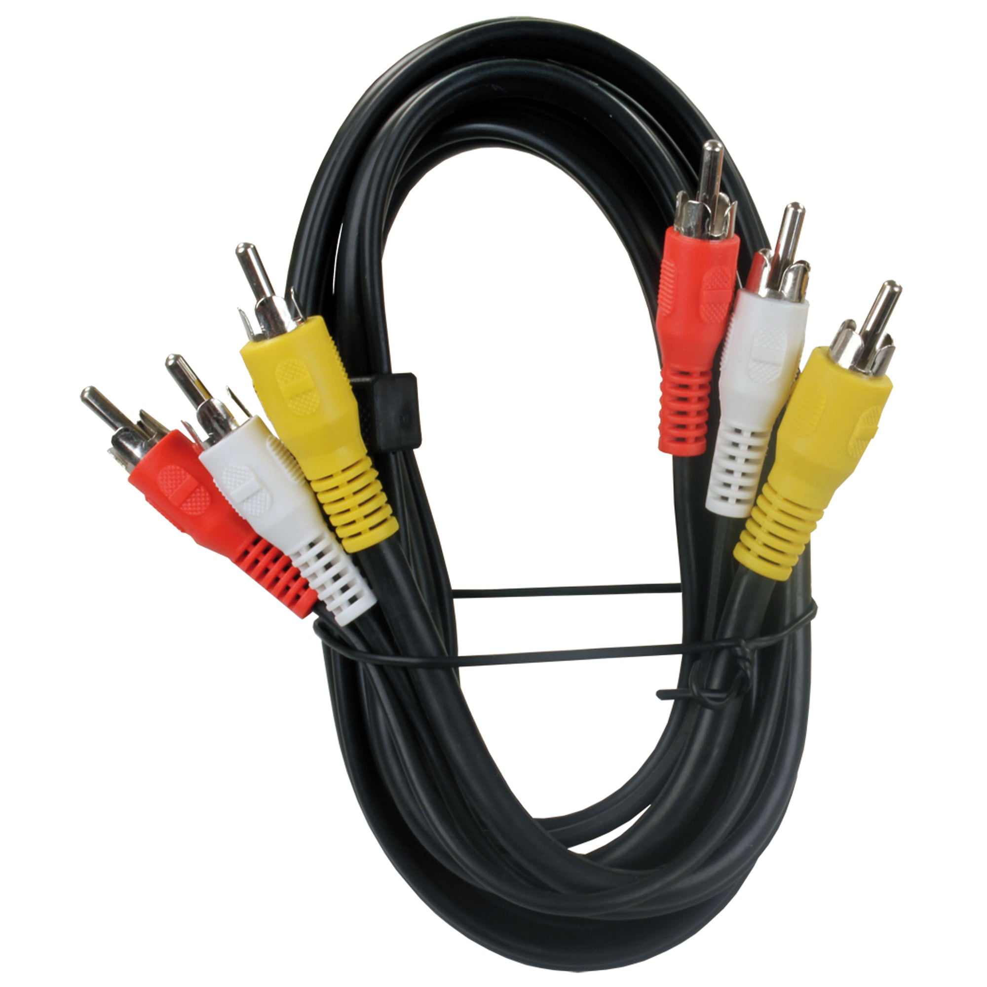 JR Products 47935 RCA/AV Tri-Cable Jumper - 6'