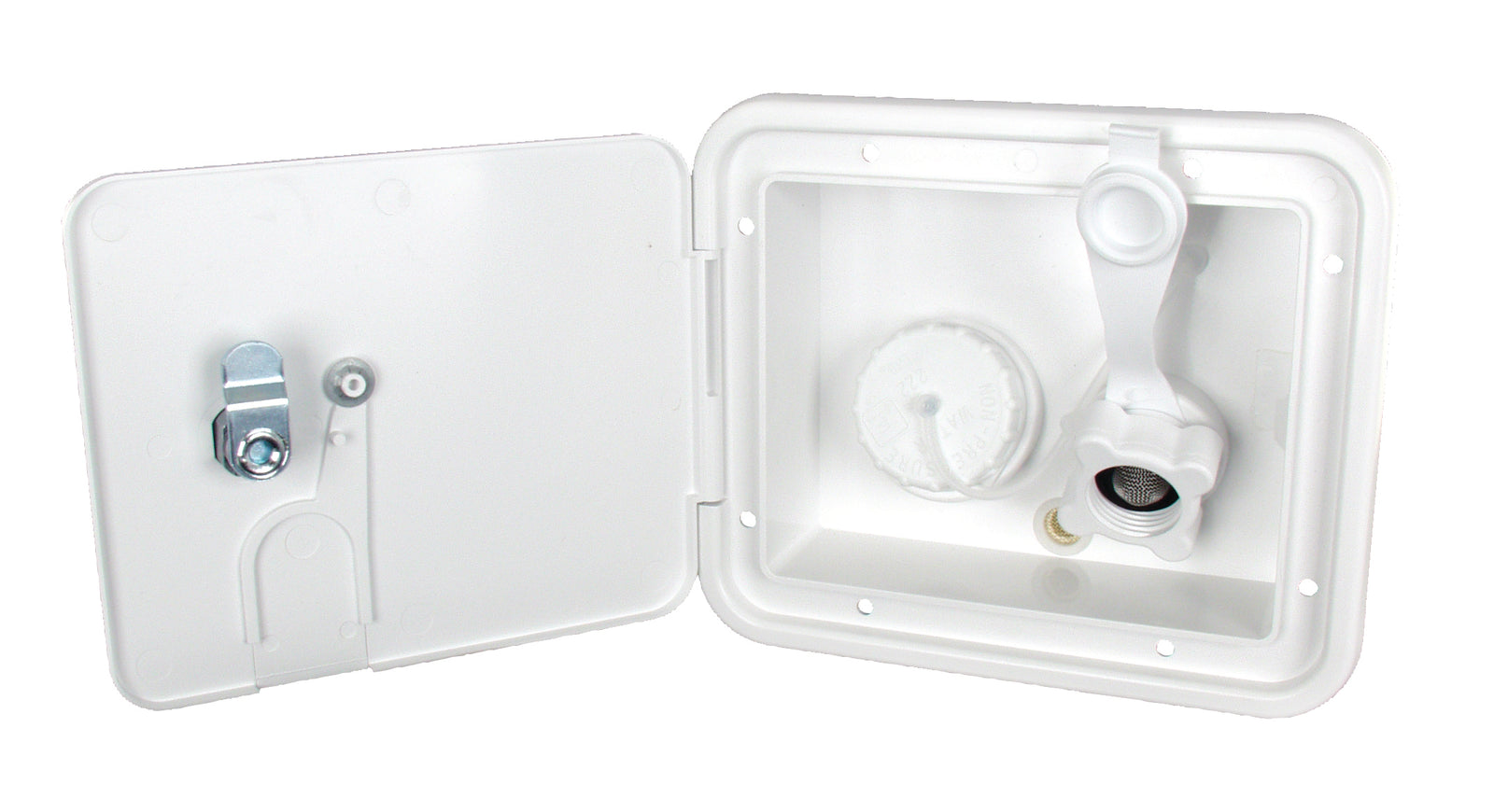 Thetford 94254 City/Gravity Water Center with Keyed Entry and Plastic Check Valve - Polar White