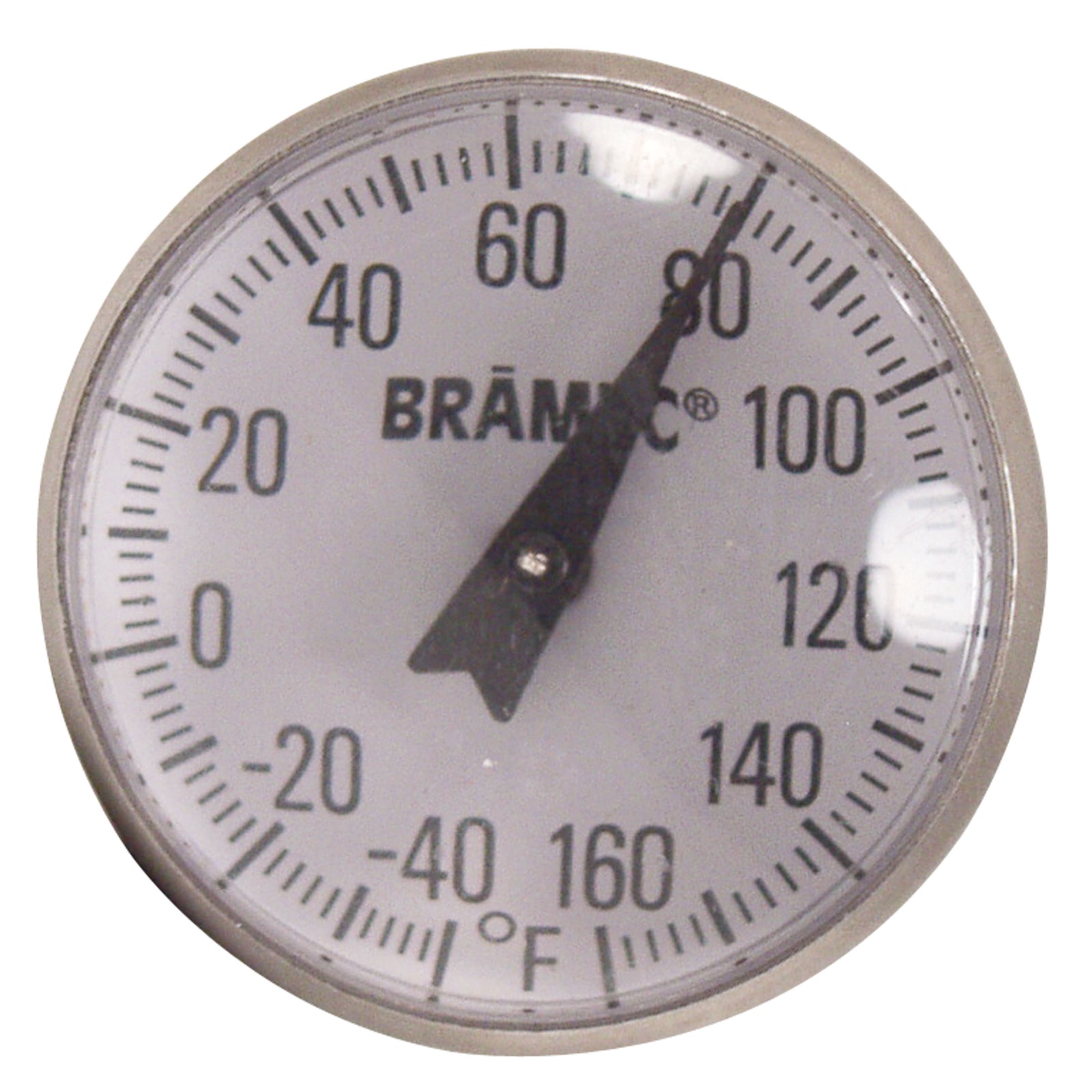 Bramec 8966 Dial Thermometer - -40° to +160° F, 2° Increments, 1" Dial