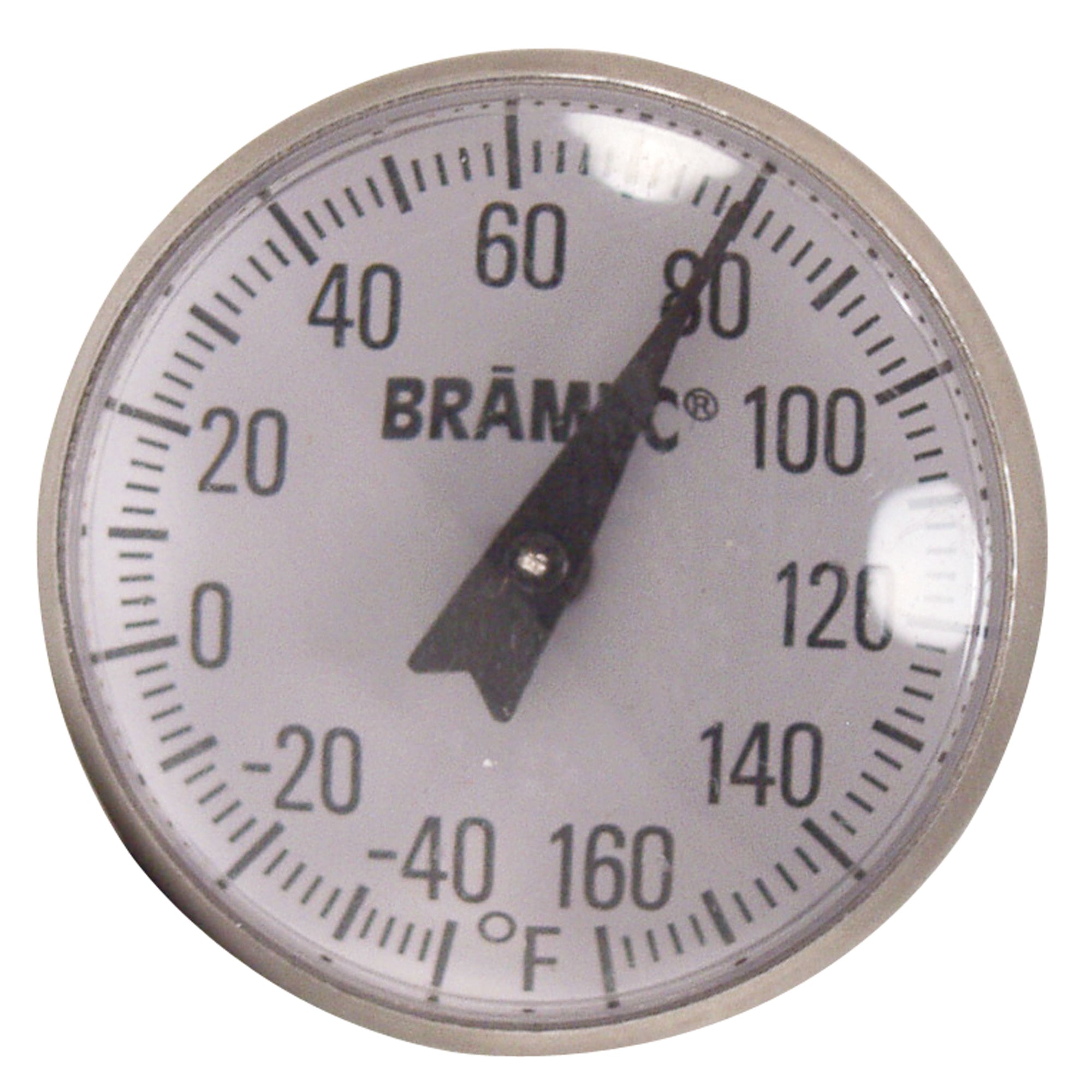 Bramec 8966 Dial Thermometer - -40° to +160° F, 2° Increments, 1" Dial