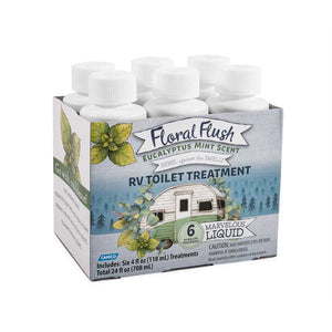 Camco 41480 Floral Flush RV Toilet Treatment Singles - Lavender Vanilla, (6) 4 oz. Bottles
