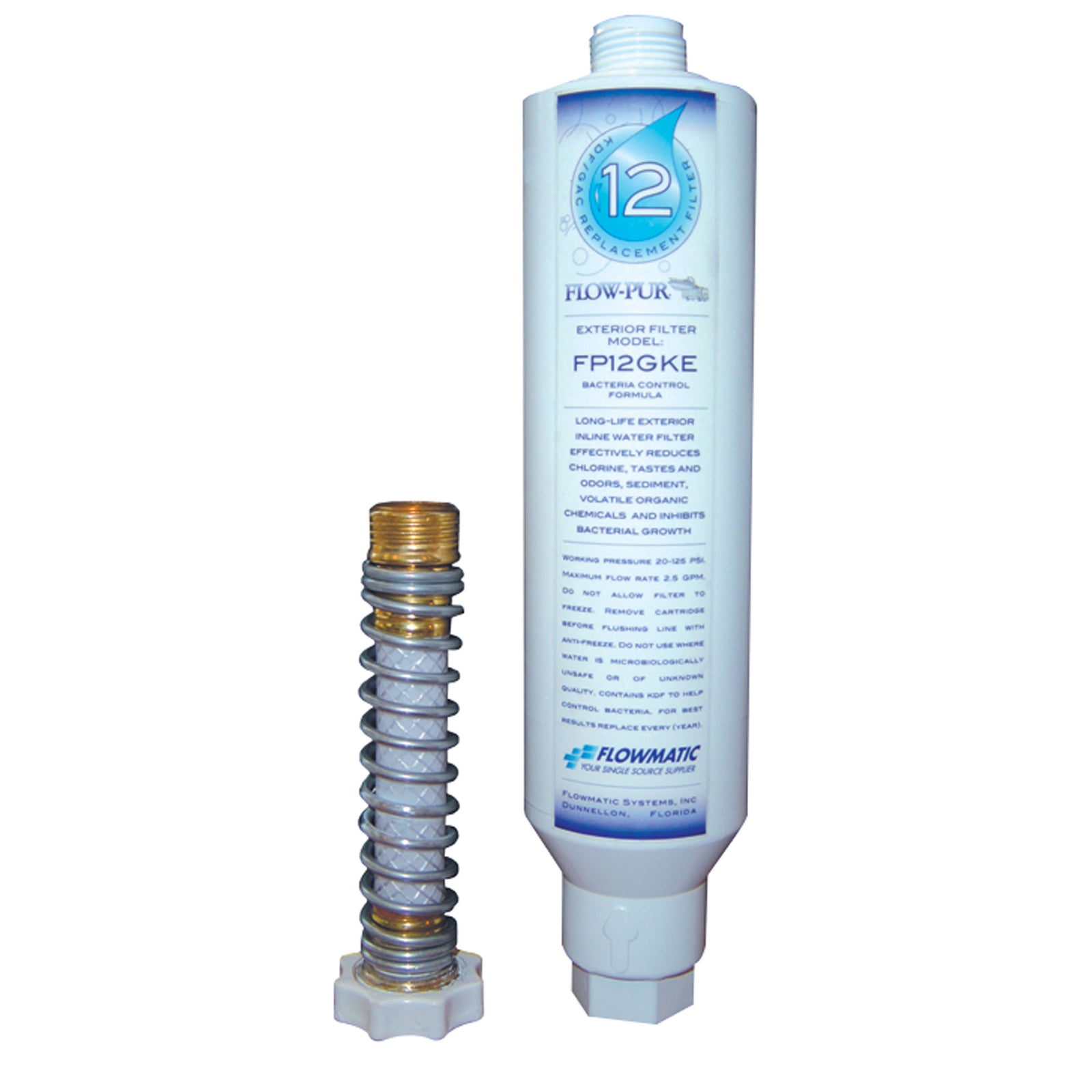 Flow Pur FP12GKE GAC/KDF Inline Replacement Filter