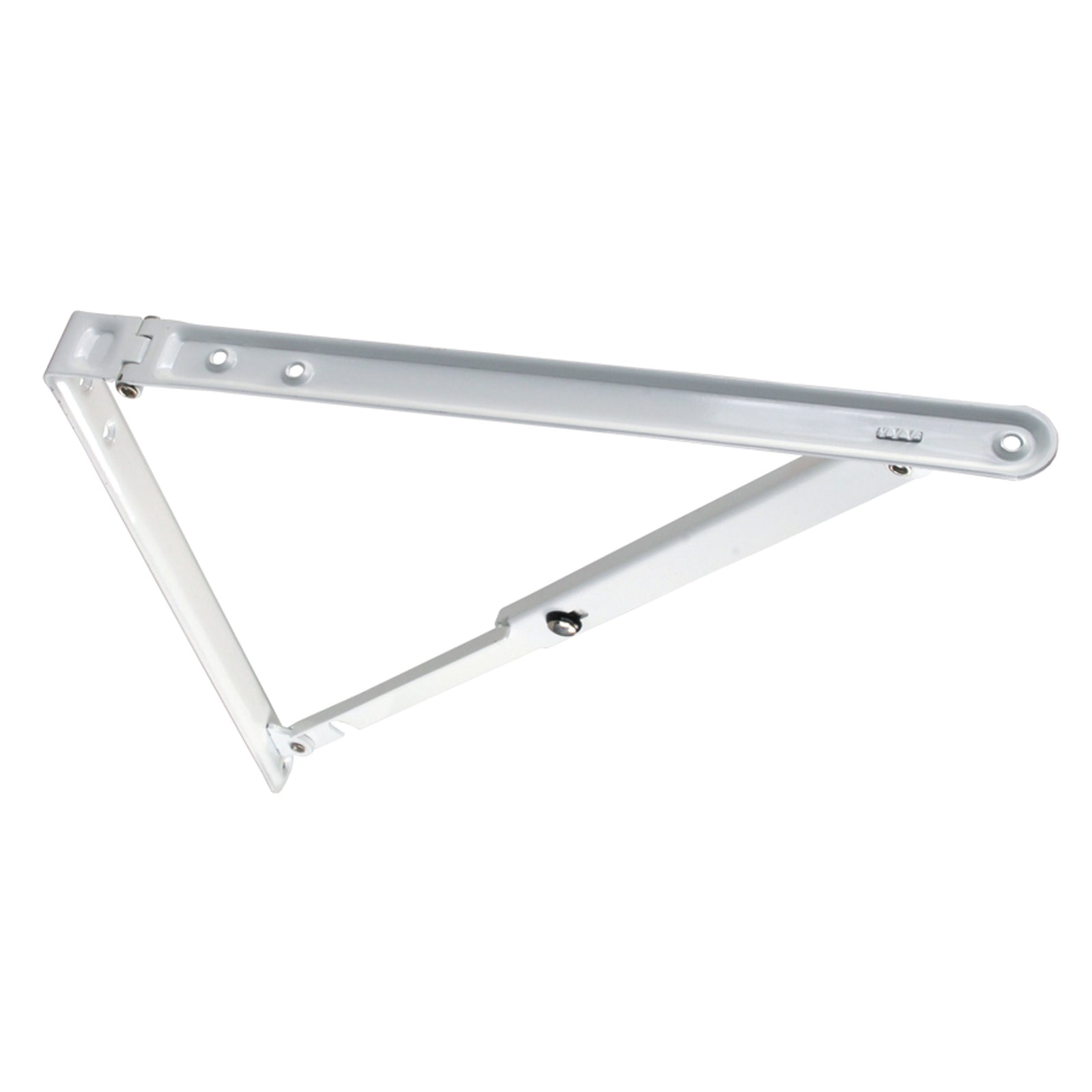 JR Products 20725 Folding Shelf Bracket - White, 12" x 12" x 16.50"