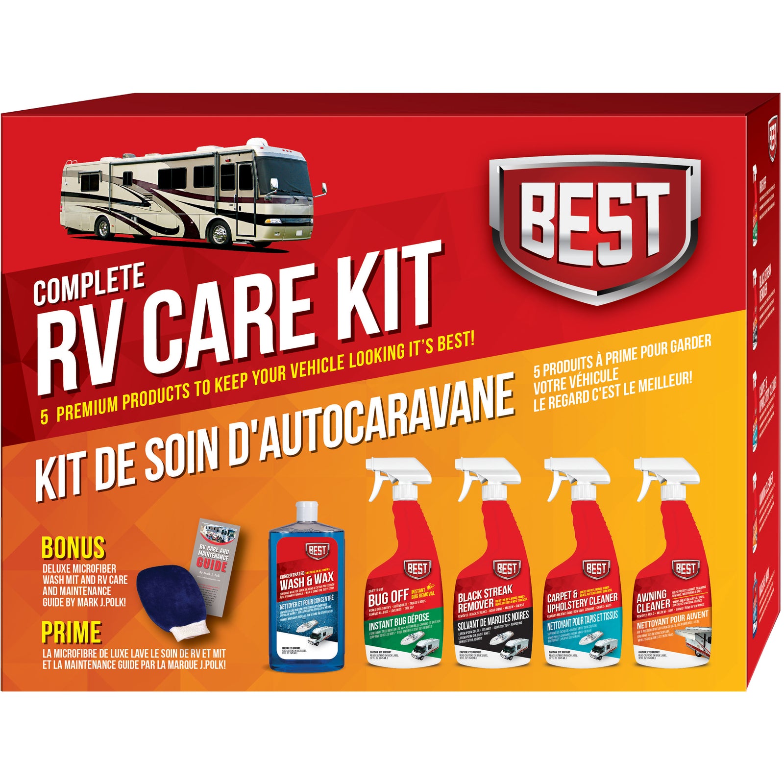 B.E.S.T. 99001 RV Care Kit – Complete 5-Piece Cleaning & Protection System for RVs, Campers & Trailers – Includes Cleaners, Protectants & More