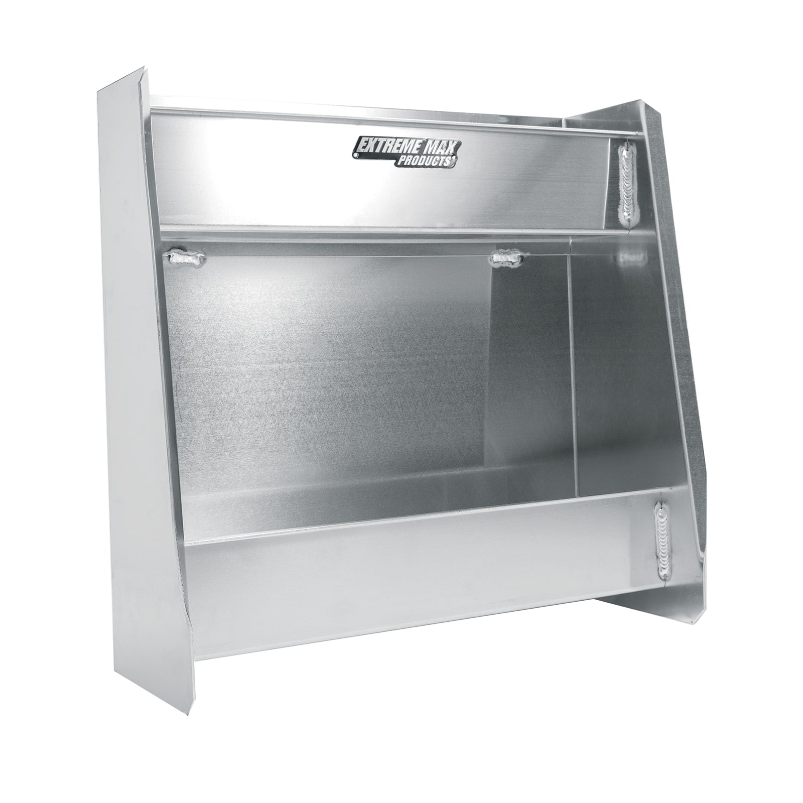 Extreme Max 5001.6102 Aluminum 3-Shelf Open Storage Cabinet for Race Trailer, Garage, Shop, Enclosed Trailer, Toy Hauler - Silver