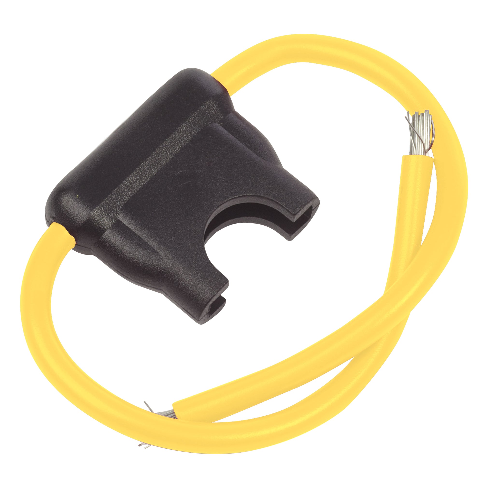 Bussmann BP/HHD-RP HHD ATC Fuse Holder with #12 Yellow Leadwire - Black, 30 Amps, Blister Pack