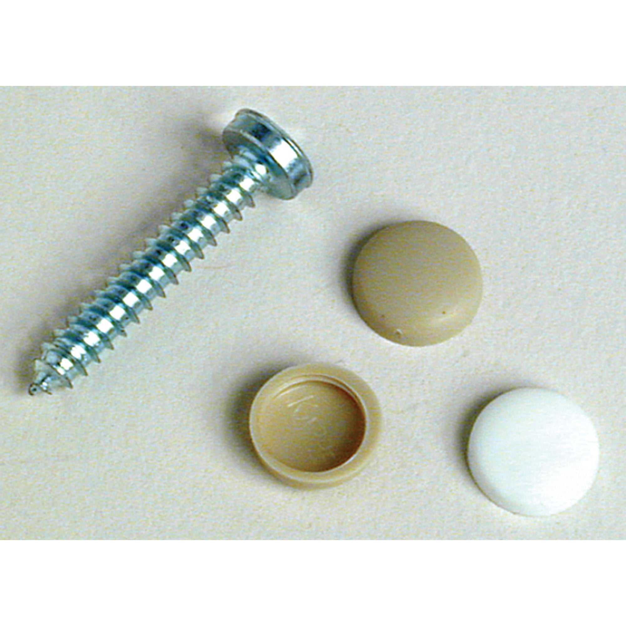 RV Designer H618 Dashboard Screws With Caps - White, Pack of 14