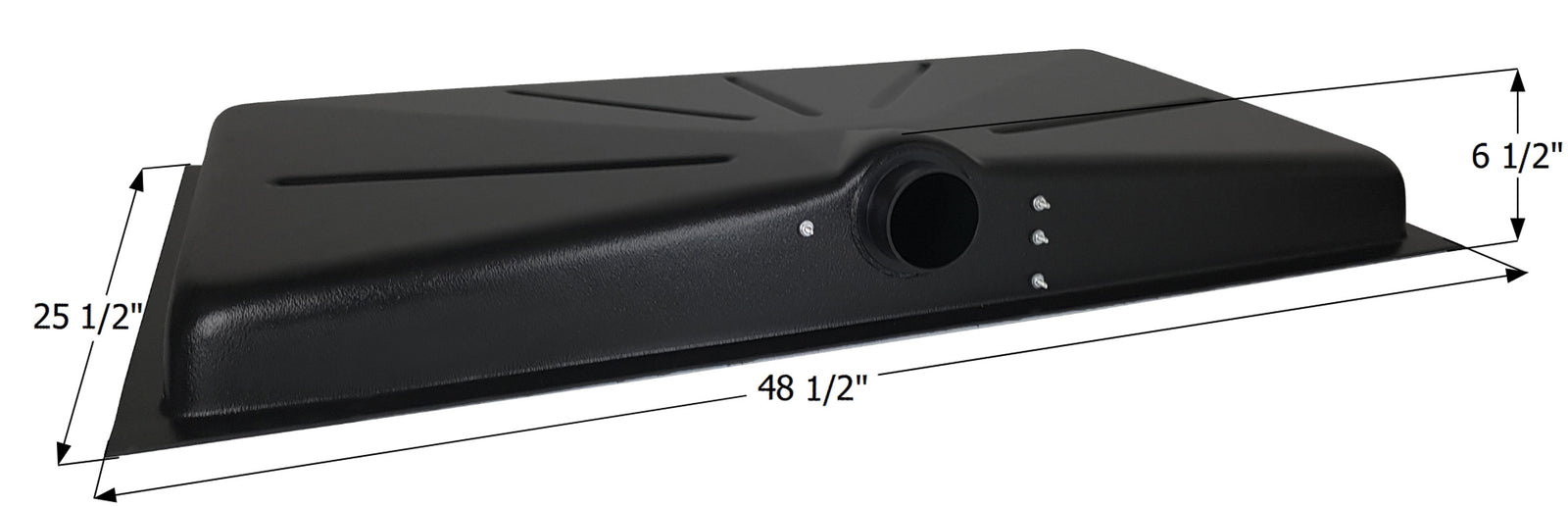 Icon 14306 Holding Tank with Center Drain HT600A-SD - 48.5" x 25.5" x 6.5", 18 Gallon