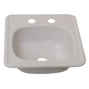 Lippert 209356 Square Galley/Kitchen Sink - 15" x 15", Parchment