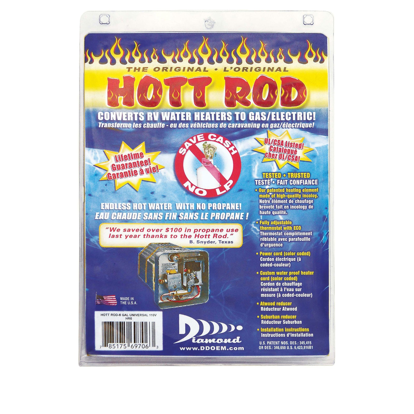 Diamond Group by Valterra DGR6VP Hott Rod Water Heater Conversion Kit - 6 Gallon