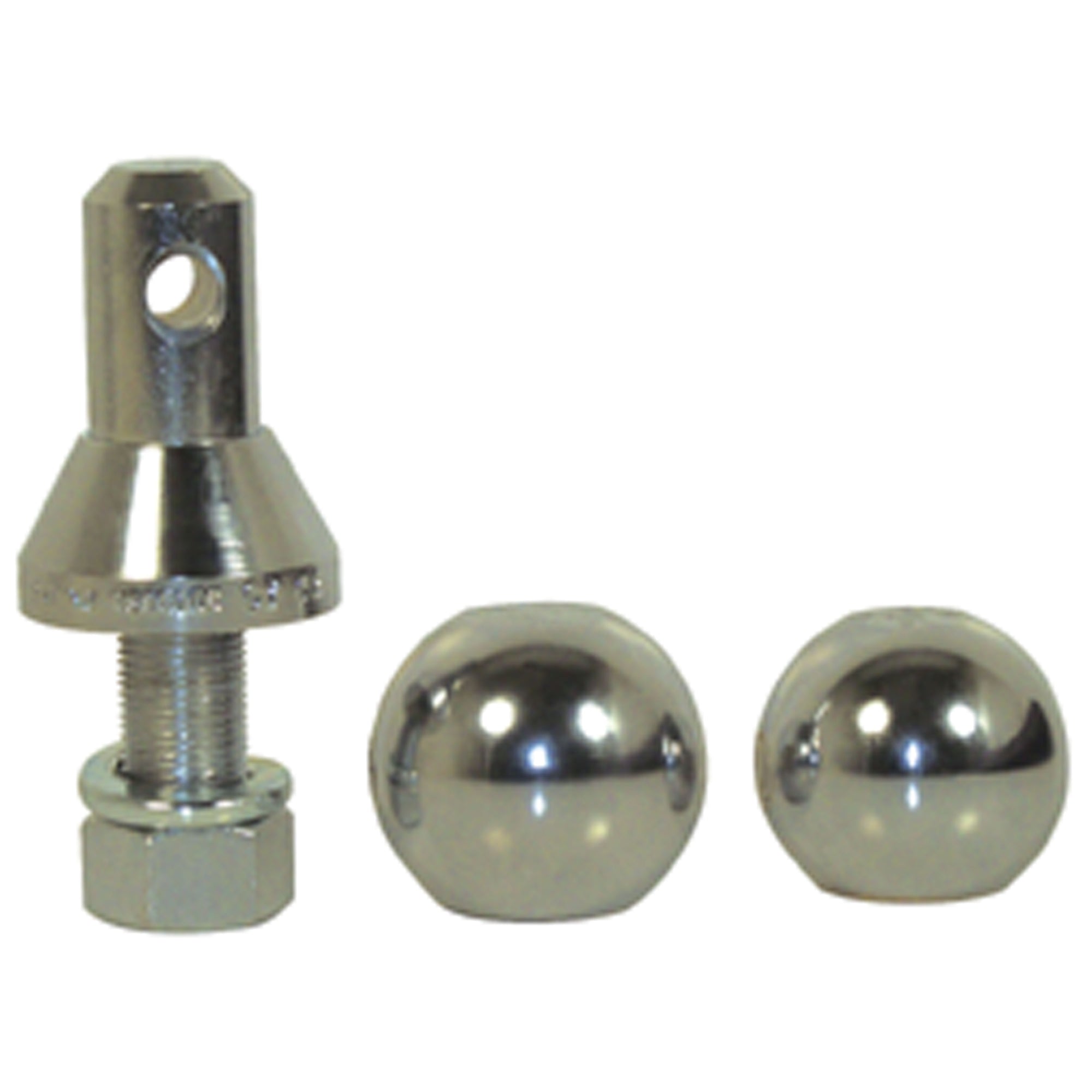 Convert-A-Ball 105LB Interchangeable Nickel-Plated Ball Set - 1-7/8" and 2" Balls, 1" XL Shank