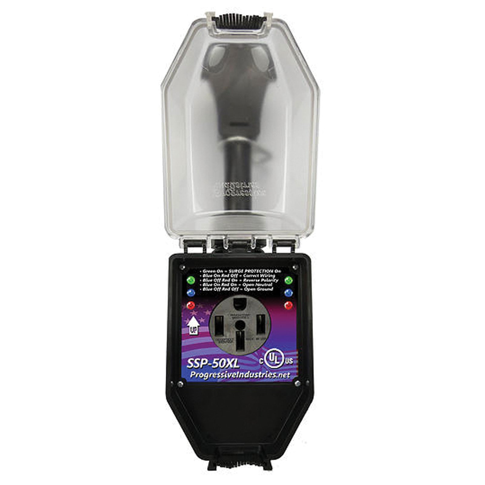 Progressive Industries SSP-50XL Portable RV Smart Surge Protector with Cover - 50 Amp