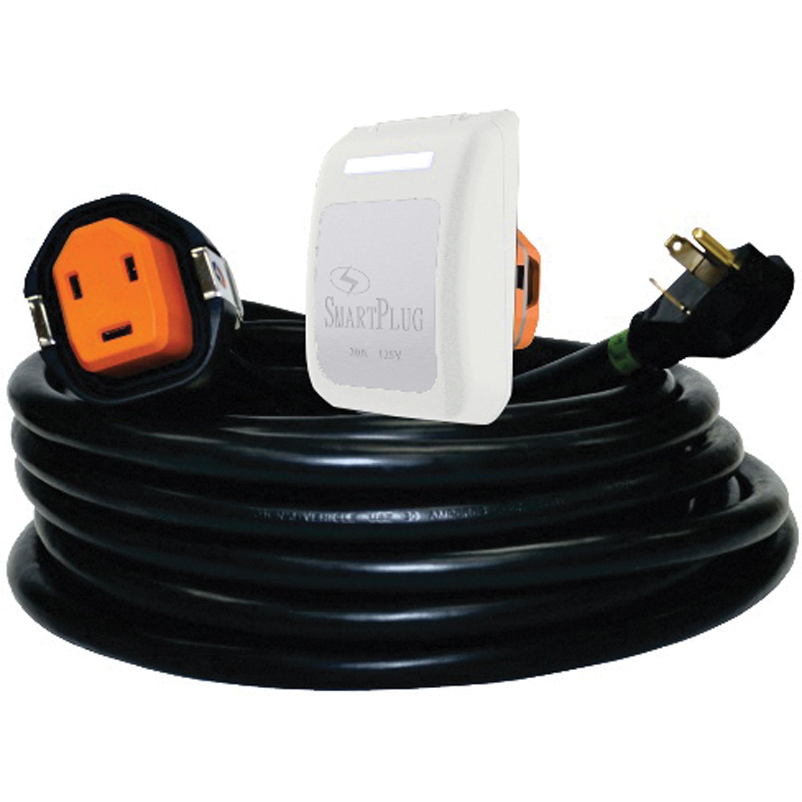 SmartPlug R30303BM30PG RV Power Cord with 30 Amp Non-Metallic Inlet - 30' Length, Gray Inlet