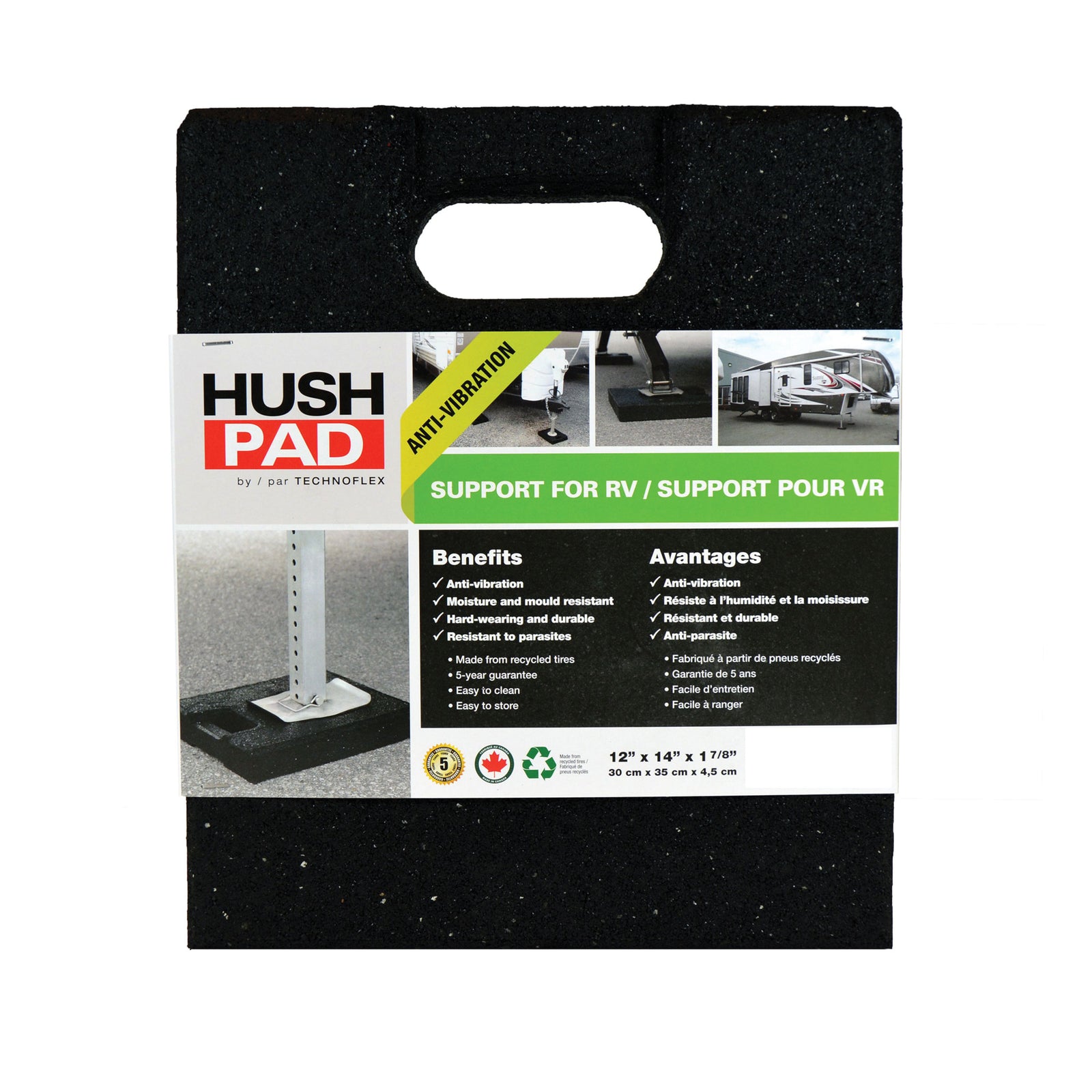 Technoflex HP1214 HUSH PAD I RV Stabilizer - 12" x 14"