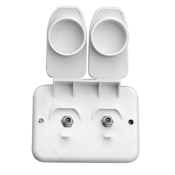 Prime Products 086212 Duplex Compact TV Receptacle White Hilltop