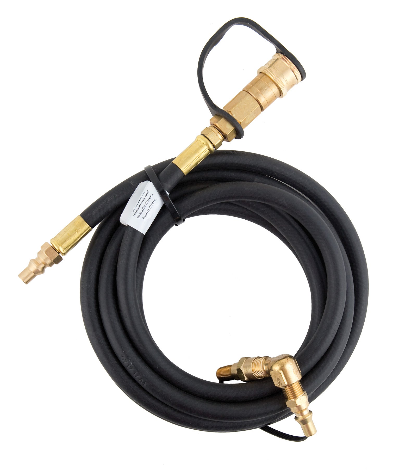 Marshall Excelsior ME66CP Portable Grill Conversion Kit for Coleman Roadtrip - 10' Hose, M. QD x F. QD w/ Shutoff, 1/4" FNPT x 1/8" FNPT