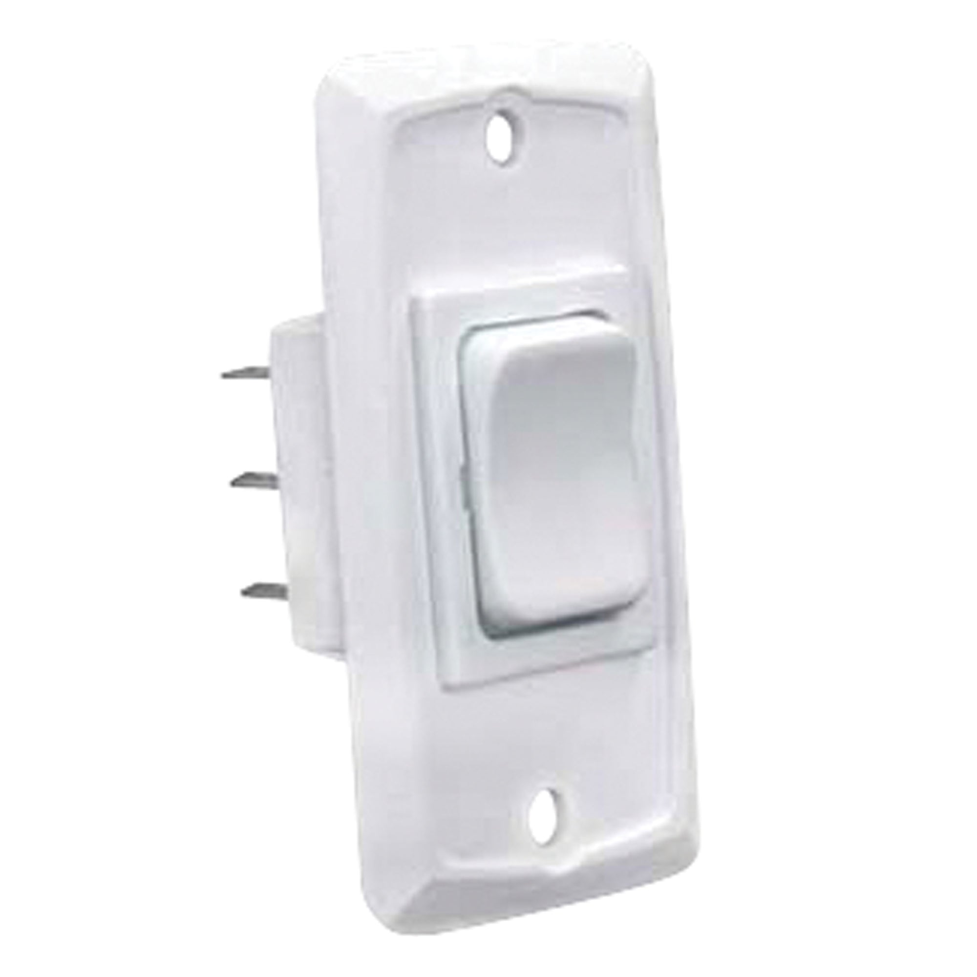 JR Products 12835 Momentary-On/Off/Momentary-On Switch - White