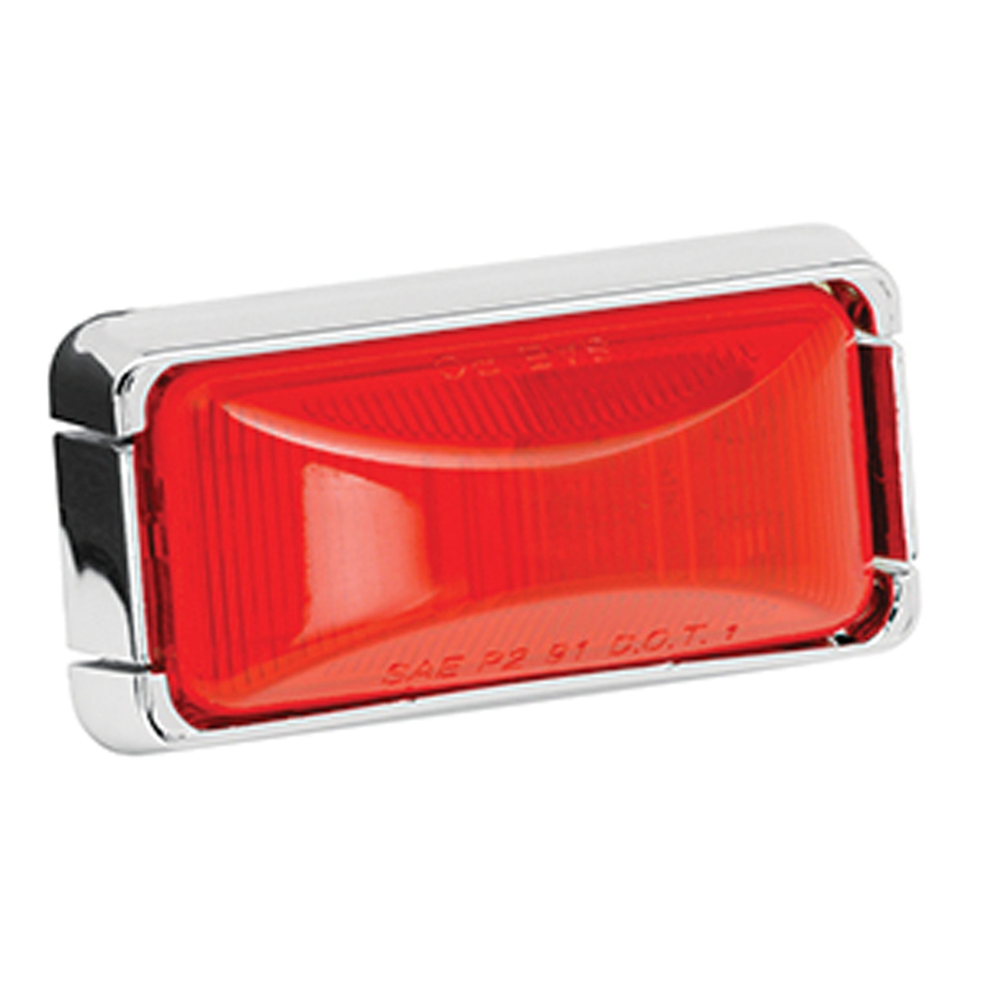 Wesbar 203295 Side Marker Light Kit With Chrome Housing - Red