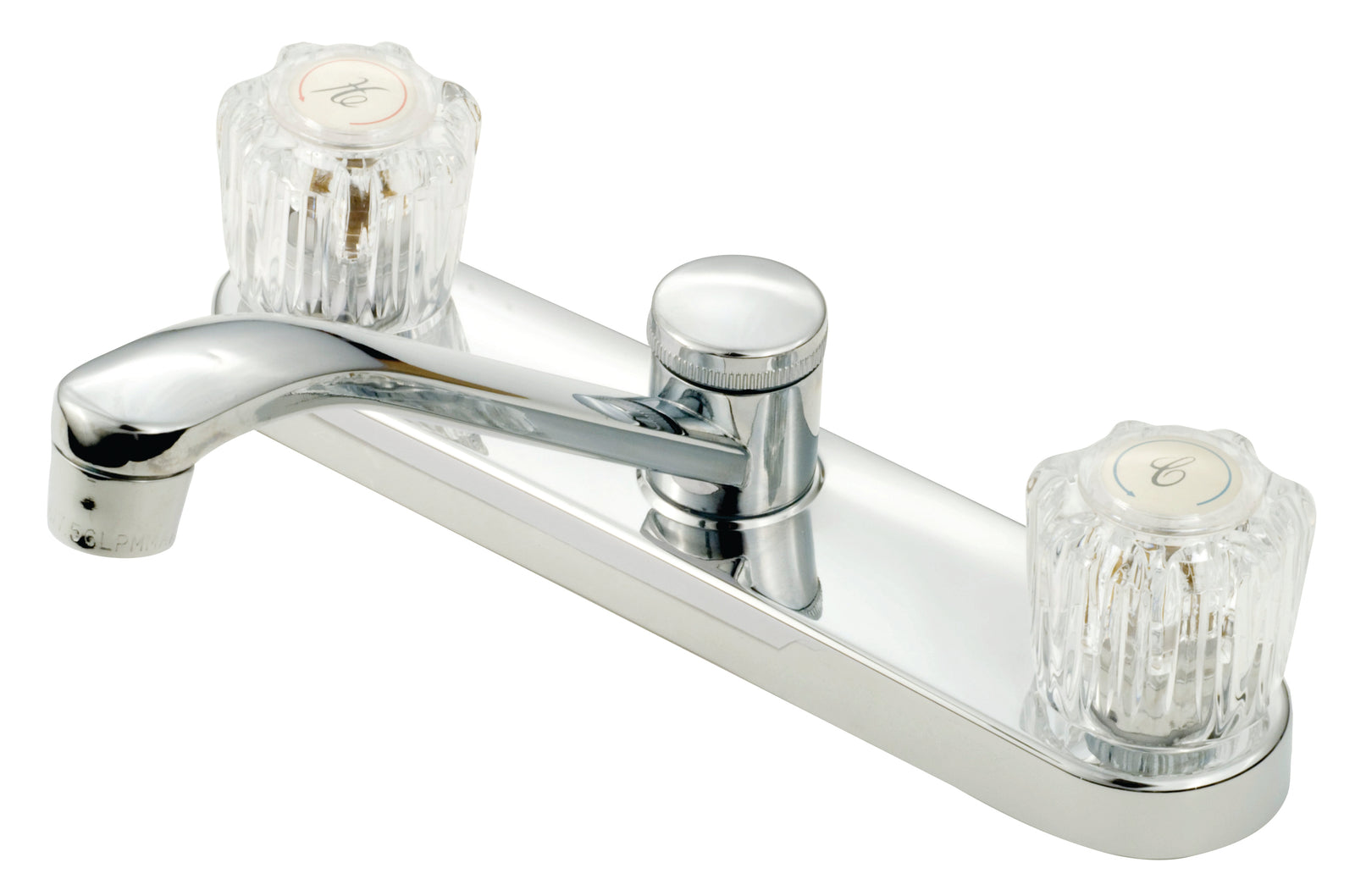 American Brass J800F RV Kitchen Metallic Faucet With Crystal Handles - 8", Chrome