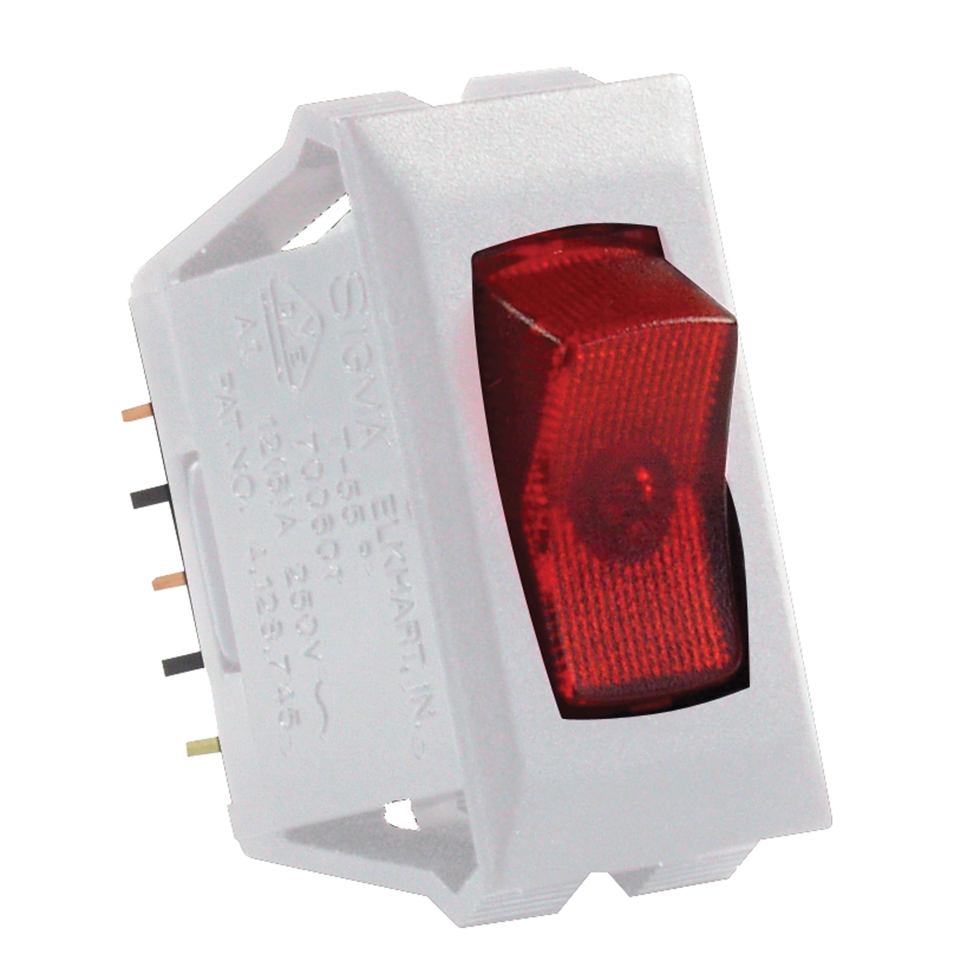 JR Products 12505 Illuminated 12V On/Off Switch - Red/White
