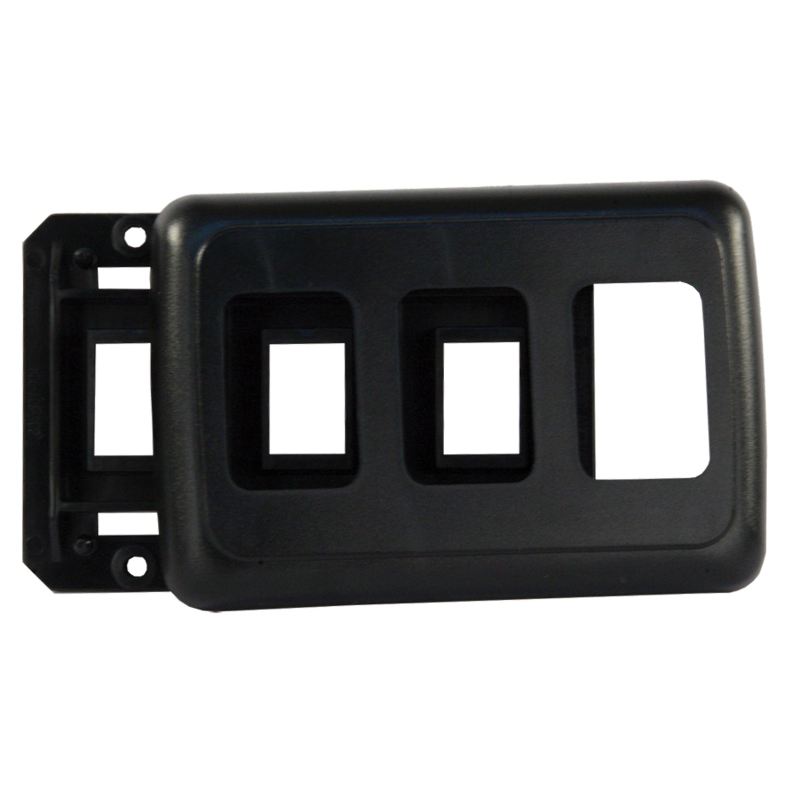 JR Products 12325 Triple Switch Base and Face Plate - Black